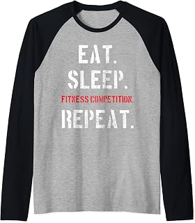 Fitness Competition Vintage Gift Raglan Baseball Tee