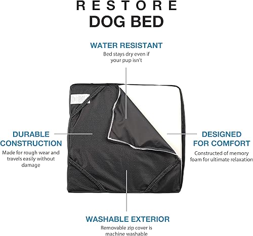 Miniatura 3 de Blue-9 Pet Products Restore - Cama para perro, duradera, resistente al agua y lavable, diseño cuadrado de 24 pulgadas