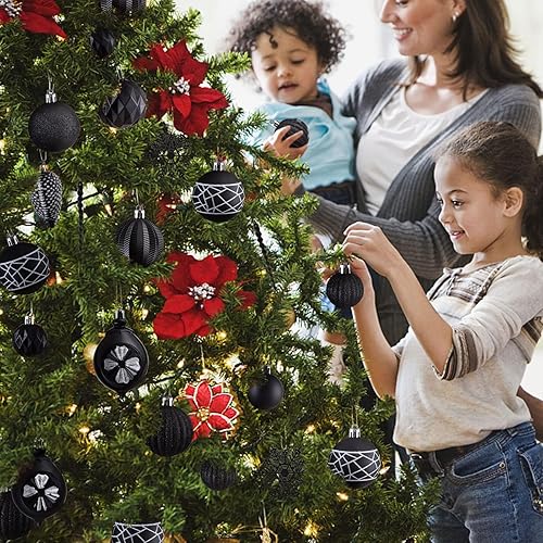 Miniatura 4 de ILLUMINEW Juego de 100 adornos de Navidad, adornos de bolas de Navidad inastillables, adornos decorativos de temporada de Navidad, colgantes