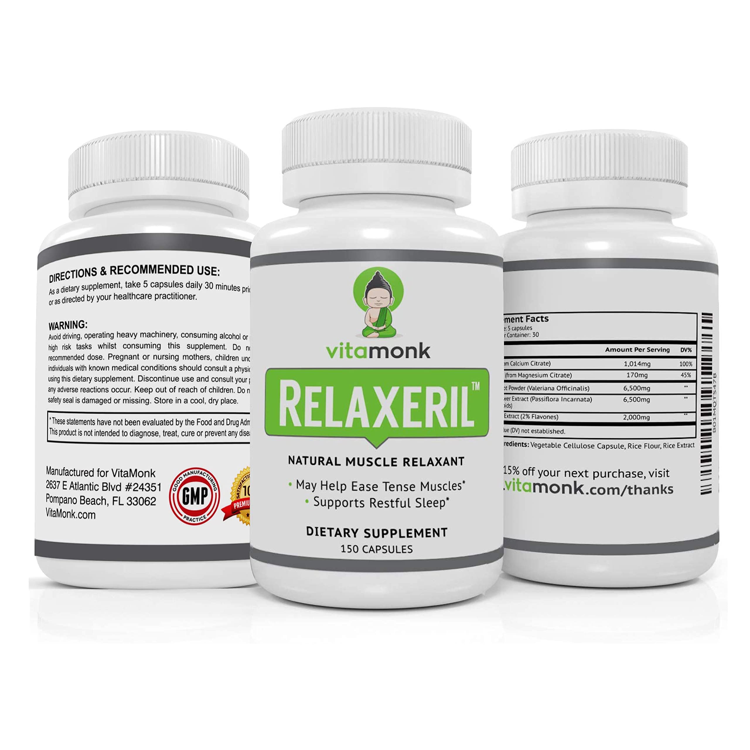 Buy Relaxeril™ AllNatural Muscle Relaxer Complete Formula for