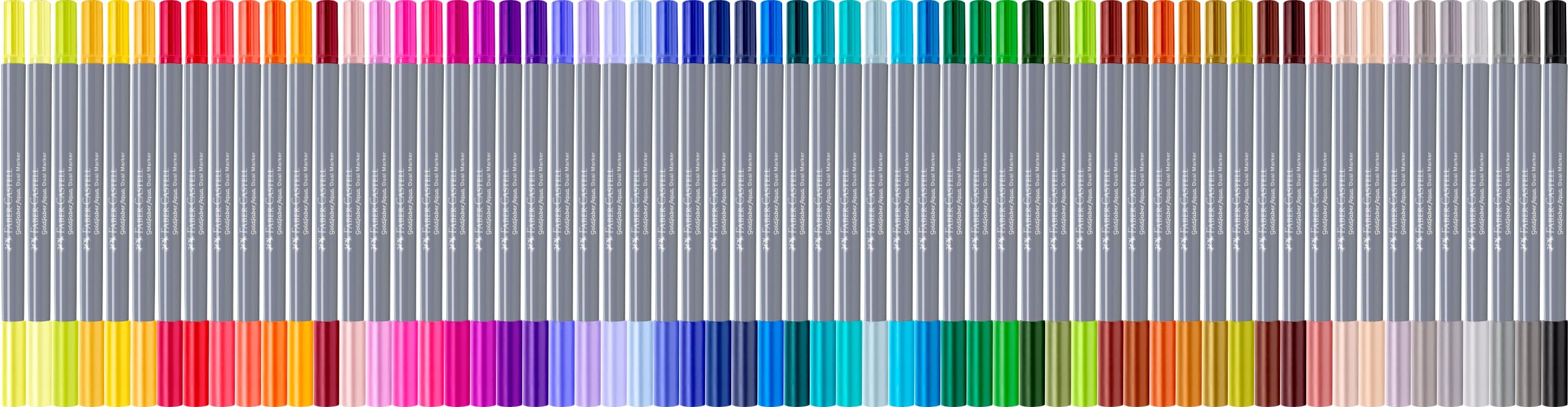 FABER-CASTELL - Rotulador Goldfaber Aqua Dual, 18 colores