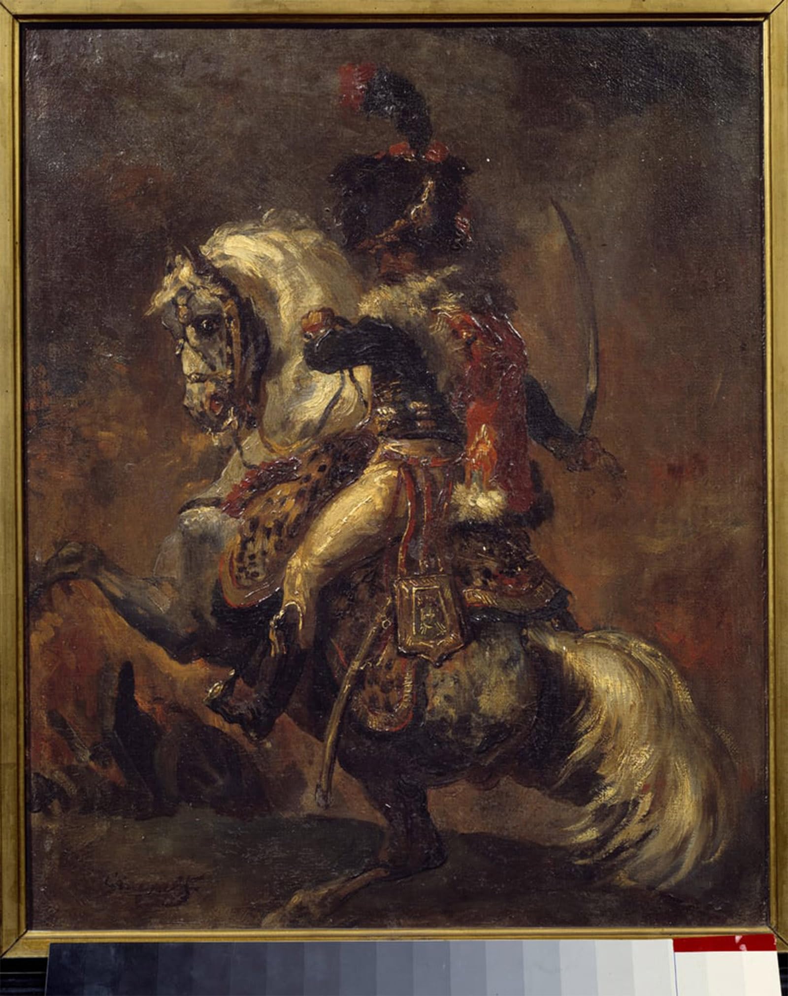 ARTXLXXBN Famous Art Print Poster Vintage Wall Art Officer of Hunter on Horse of the Imperial Guard Charge Painting by Theodore Gericault Canvas Art Poster for Home Decor 60x90cm