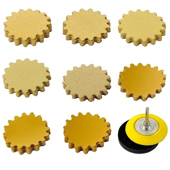 MAXMAN 3 Inch Hook and Loop Sanding Discs, 80 PCS Wet Dry Flex Edge Wavy Sander Pads 60-600 Grit with 1/4" Shank Backing Plate and Foam Buffering Pad- Perfect for Sanders Hand Drill, Metal, Wood, Auto