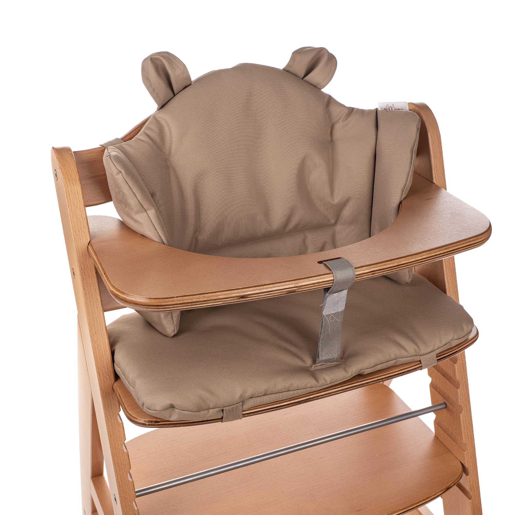 Hauck Zweiteiliges Sitzkissen für Hochstuhl – Wasserdichtes Oxford-Gewebe – Antiallergisch – Cappuccino Teddy