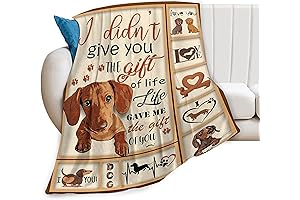 Pickle and Dot Dachshund Blanket