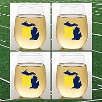 Vista 1 de Juego de 4 copas de vino de plástico irrompibles sin tallo personalizadas de 16 onzas fabricadas en los Estados Unidos (Firworks)