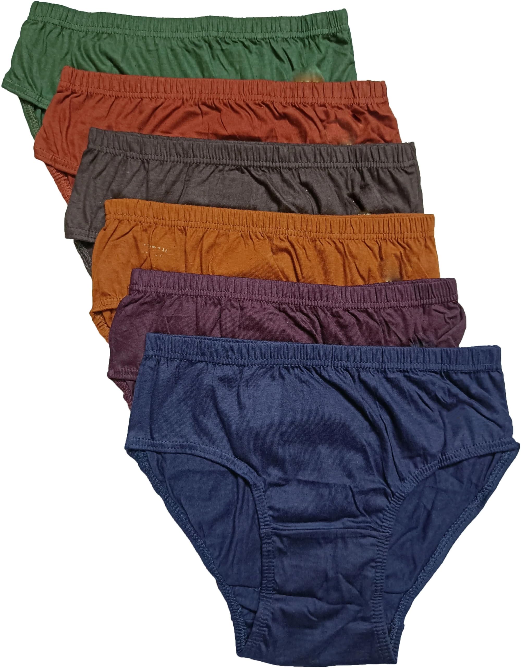 Women's Briefs | Full Coverage, 100% Super Soft Cotton, Hosiery, Mid Waist | Inner Elastic Waistband | Underwear, Innerwear, Panties | (Pack of 6)-picture-41
