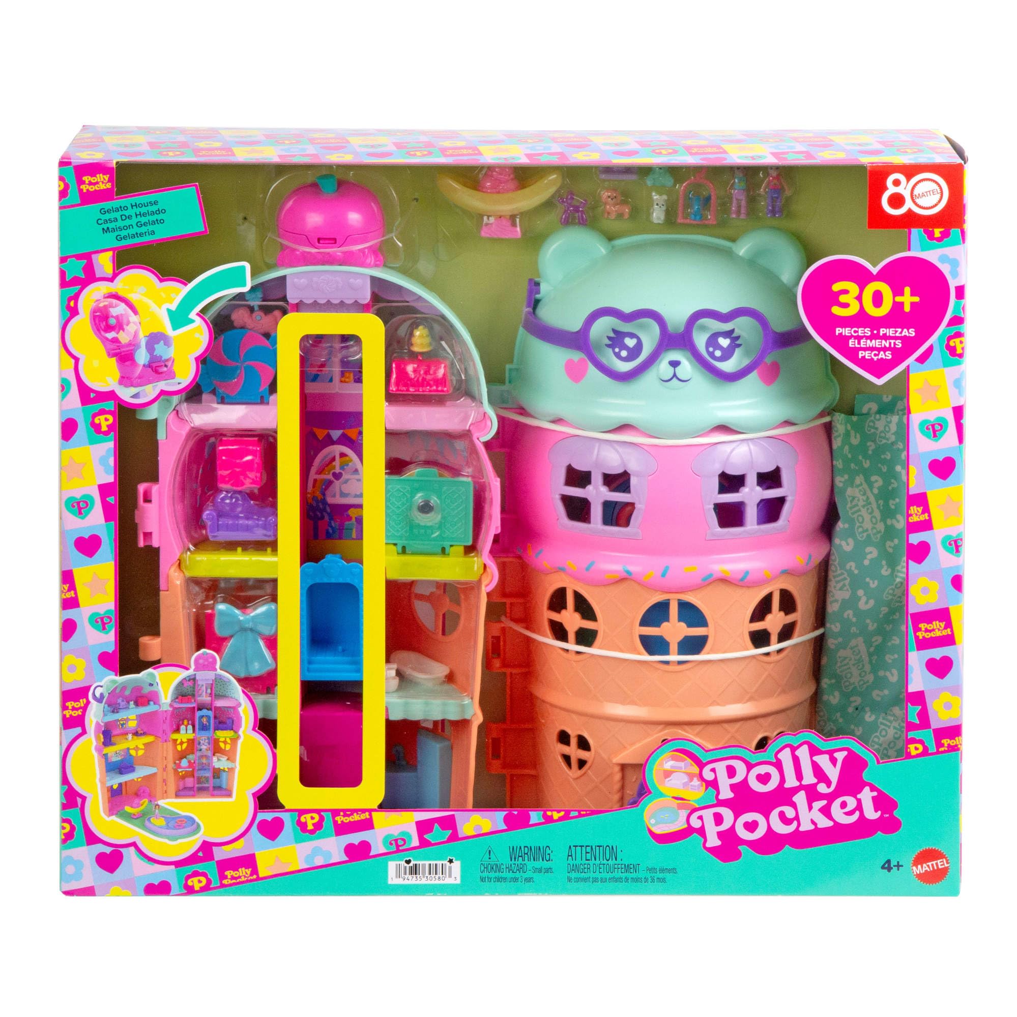 Polly Pocket Duży zestaw kompaktowy Dom Lodowego Misia