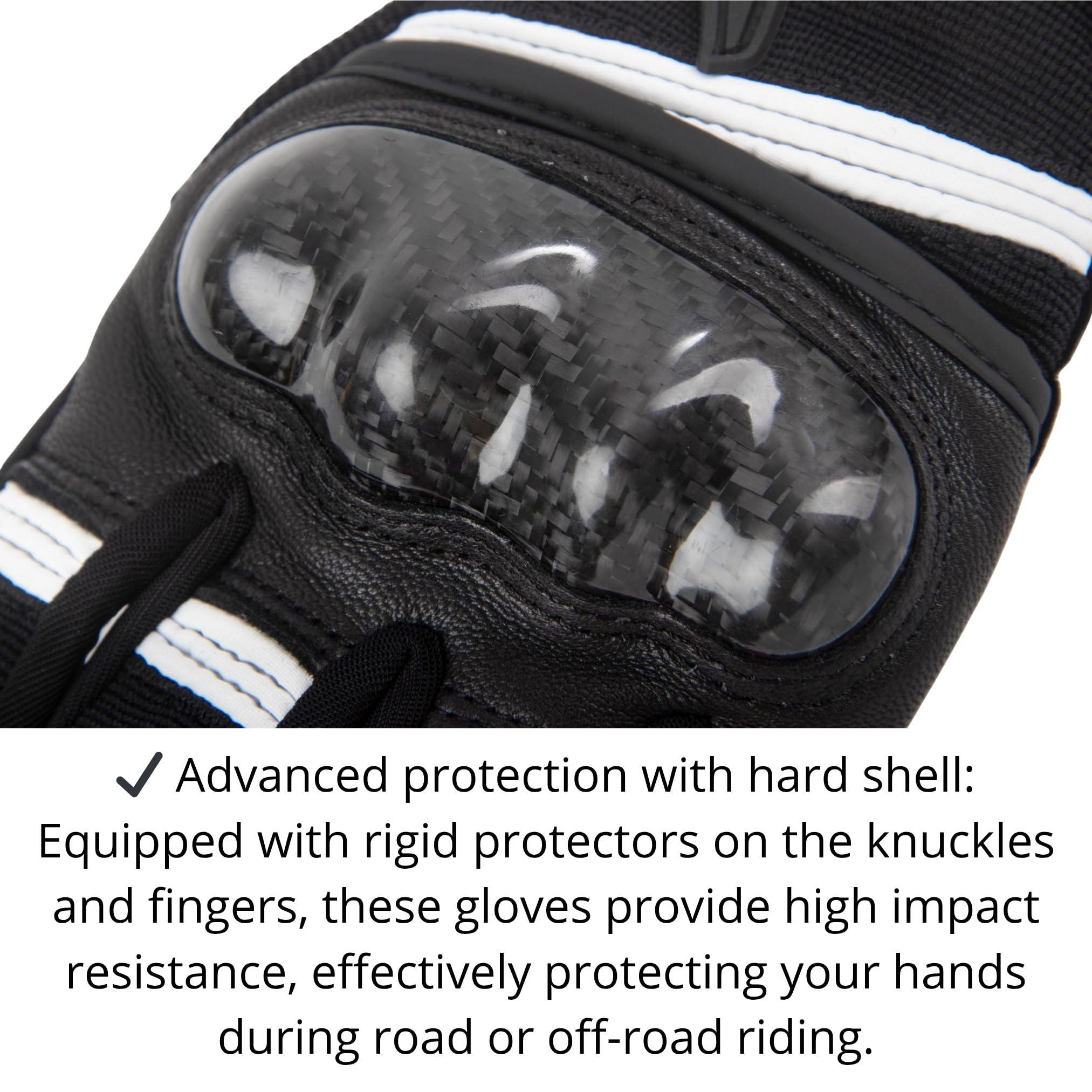 Msport Guanti Moto Motocross con Protezioni in Carbonio – Antiscivolo, Traspiranti e Touch Screen, Ideali per Motociclismo, Enduro e Scooter
