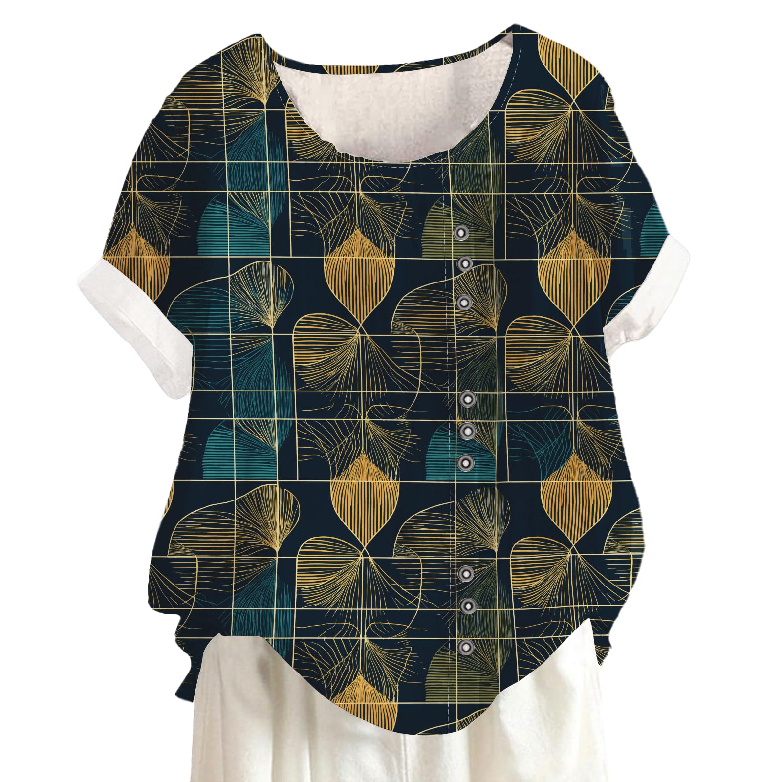 Summer Vintage Floral Graphic Shirt Womens Casual Short Sleeve Crewneck Blouse Trendy Comfy Loose Tops Pullover