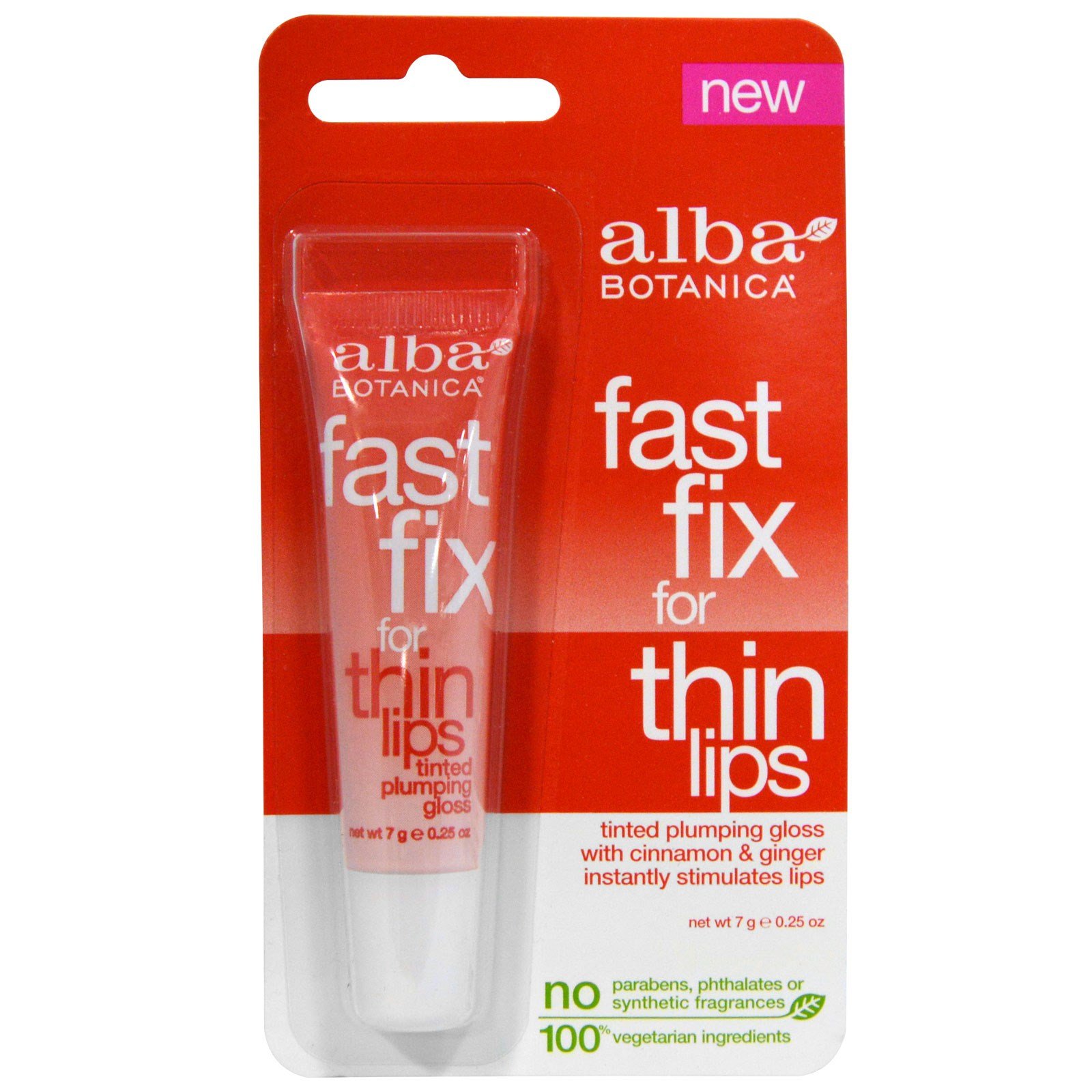 Alba BotanicaFast Fix, for Thin Lips, 0.25 oz (7 g)