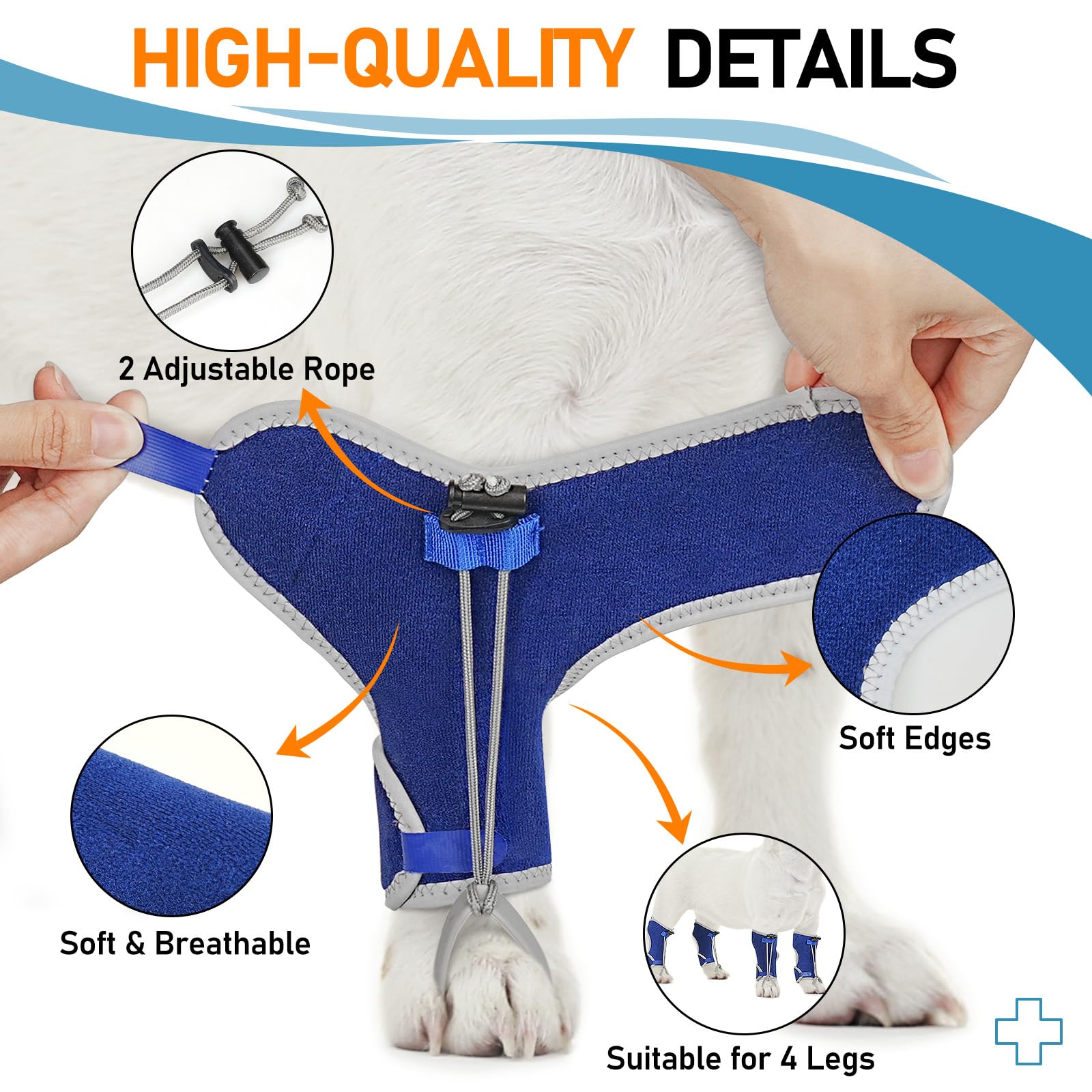 Supet Tutore per nocche per cani, comoda stecca per piede, tutore per caviglia posteriore e gamba per trascinamento delle dita dei piedi, causa mielopatia, insufficienza del nervo sciatico ed ernia