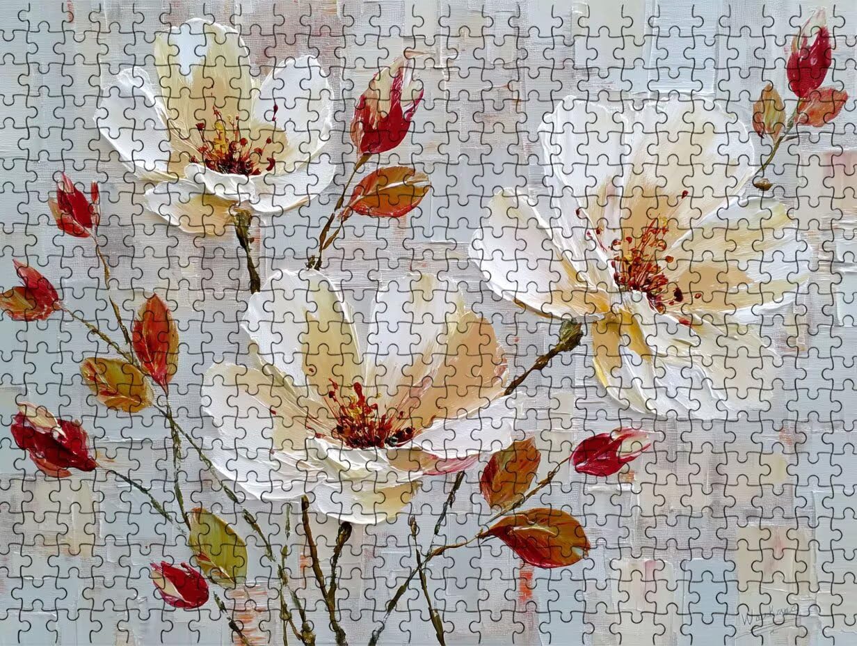 Puzzle dla dorosłych 5000, magnolia biała, 5000 elementów, puzzle dla dorosłych, klasyczne gry edukacyjne, gry i zajęcia rodzinne, do dekoracji ścian domu, świetny pomysł na prezent R0KH-957