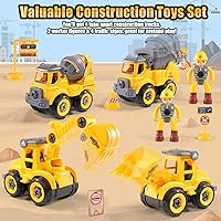 Vista 6 de LUDILO Toddler Kids Toys Boys 3-5: Mini DIY Assembly Stem Learning Educational Building Toy Cars with Electric Drill Sandbox Beach Construction Toy