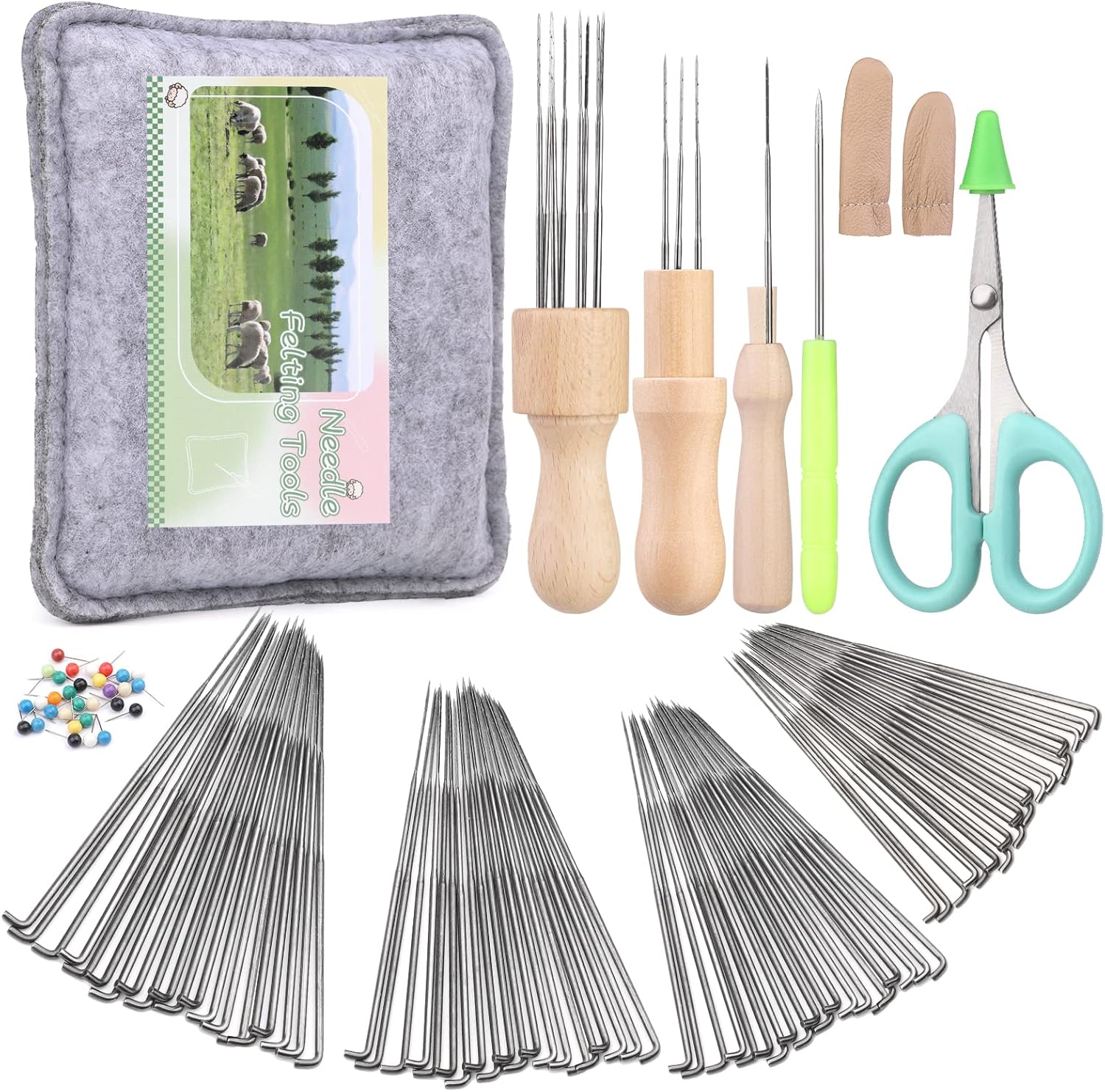 SUVSOON 118PCS Wool Felting Tool Kit, Needles Felting Tools with 80 PCS