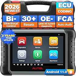 Autel Scanner MP808S Ferramenta de digitalização bidirecional: 2022 mais recente atualizado de scanner automotivo MP808/MP808BT/ MK808, codificação ECU, teste ativo, serviço 30 Plus, todos os diagnósticos do sistema, funciona com MV105/MV108