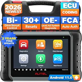 Autel Scanner MP808S Ferramenta de digitalização bidirecional: 2022 mais recente atualizado de scanner automotivo MP808/MP808BT/ MK808, codificação ECU, teste ativo, serviço 30 Plus, todos os diagnósticos do sistema, funciona com MV105/MV108