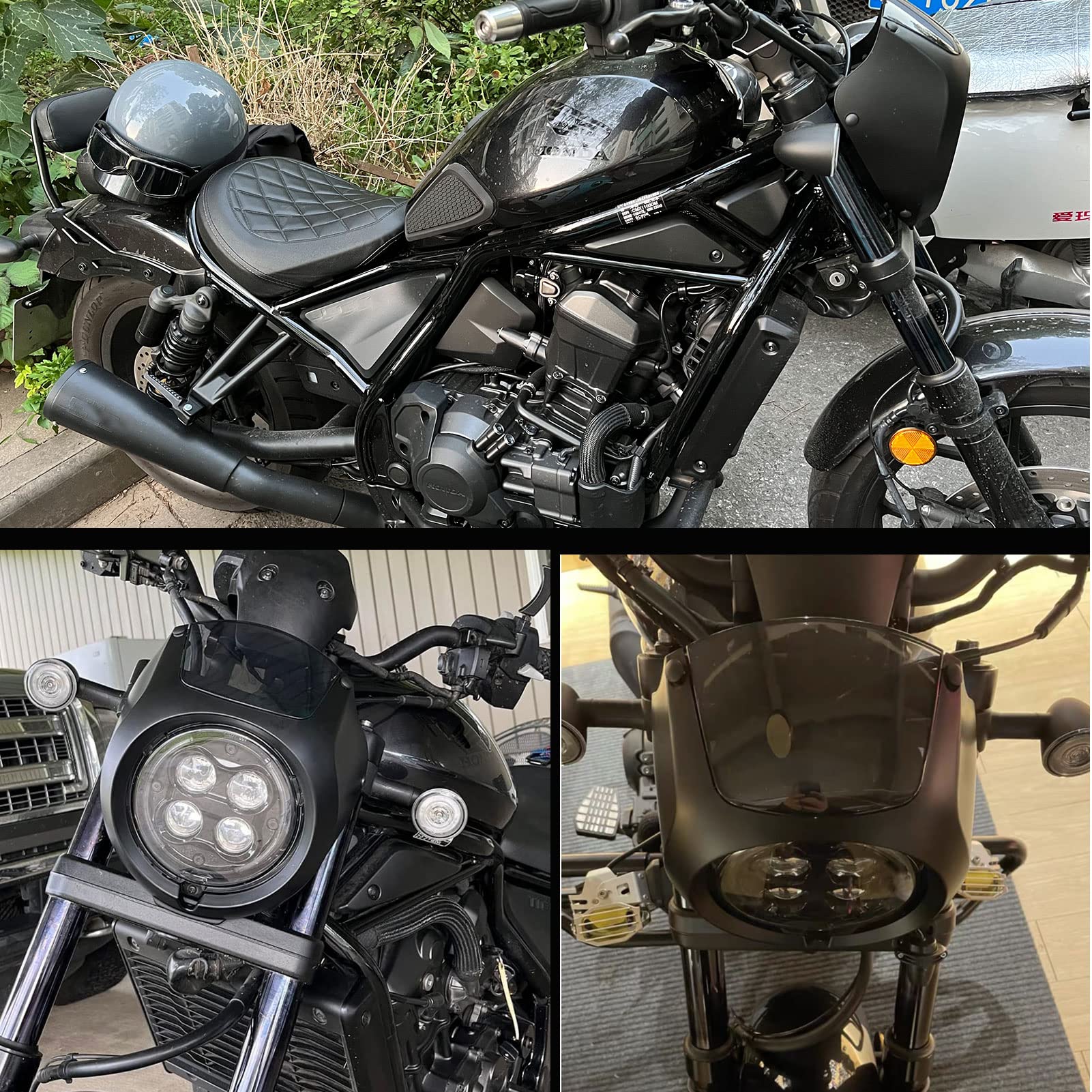 Amazon.com: Midimttop Motorcycle REBEL1100 Fron Mask Visor
