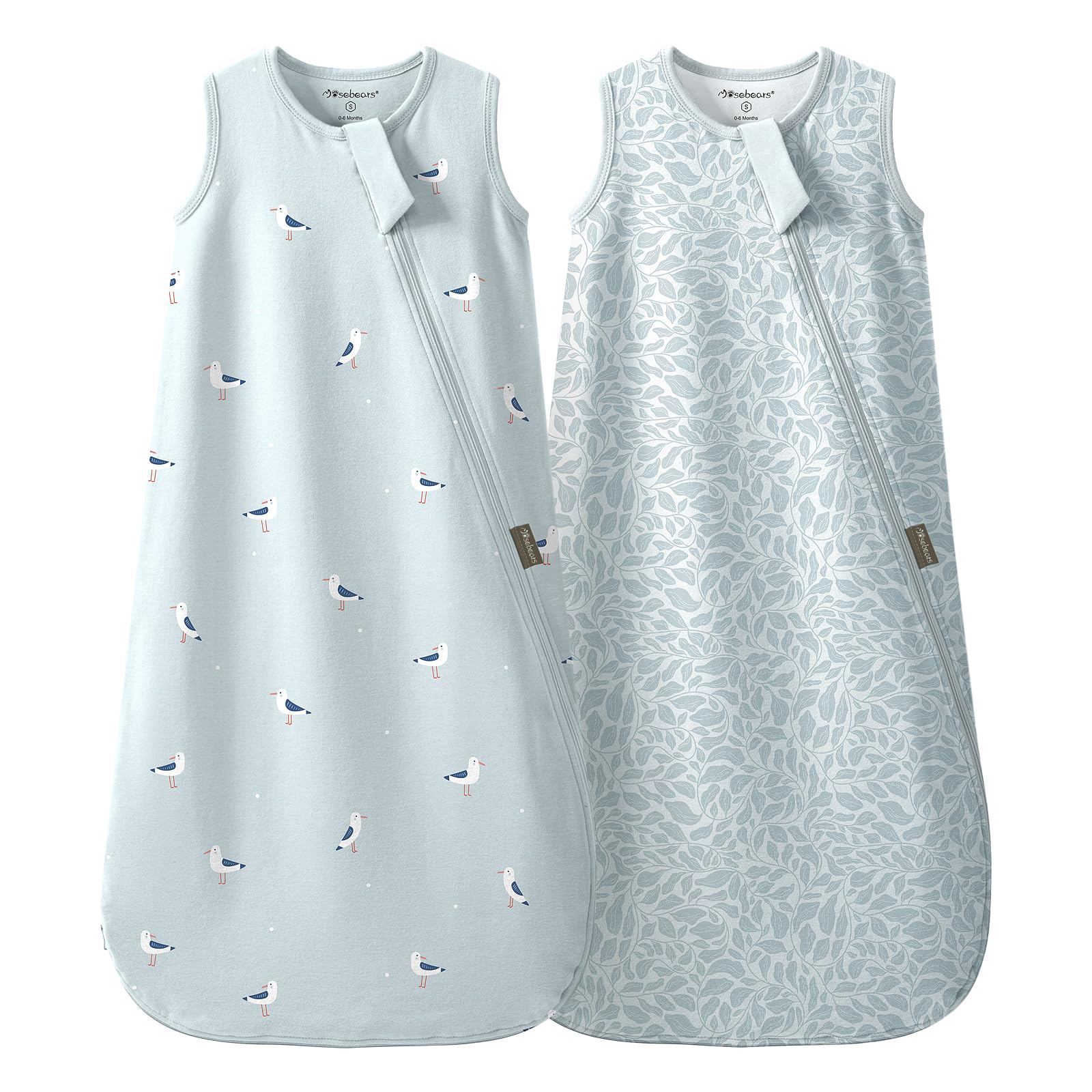 Mosebears 0.5 Tog Baby Schlafsack-Baumwolle Sommer Schlafsack für Neugeborene, Jungen & Mädchen