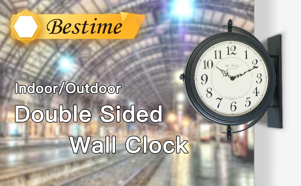 Amazon.com: BESTIME 66264B 16-Inch Double Sided Metal Wall