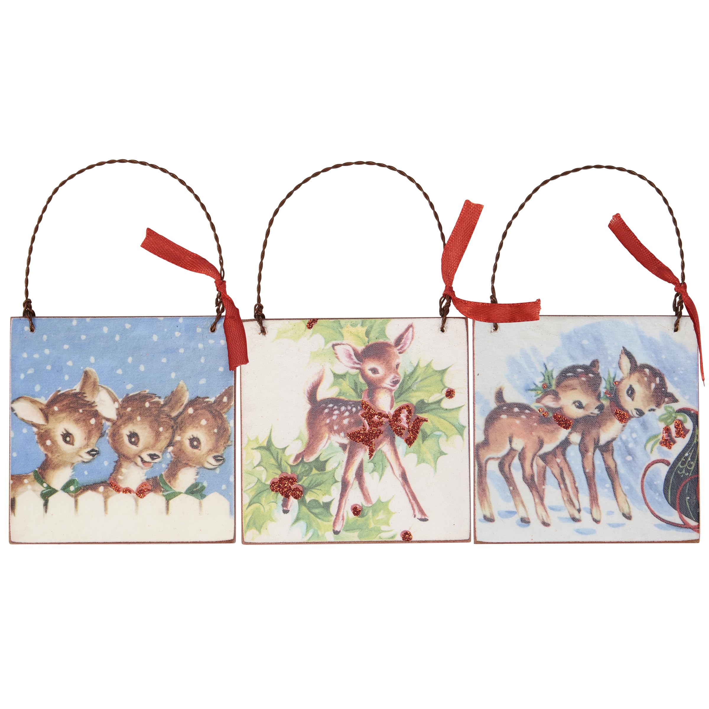 Décorations en forme de cerf de Noël Primitives by Kathy pour table