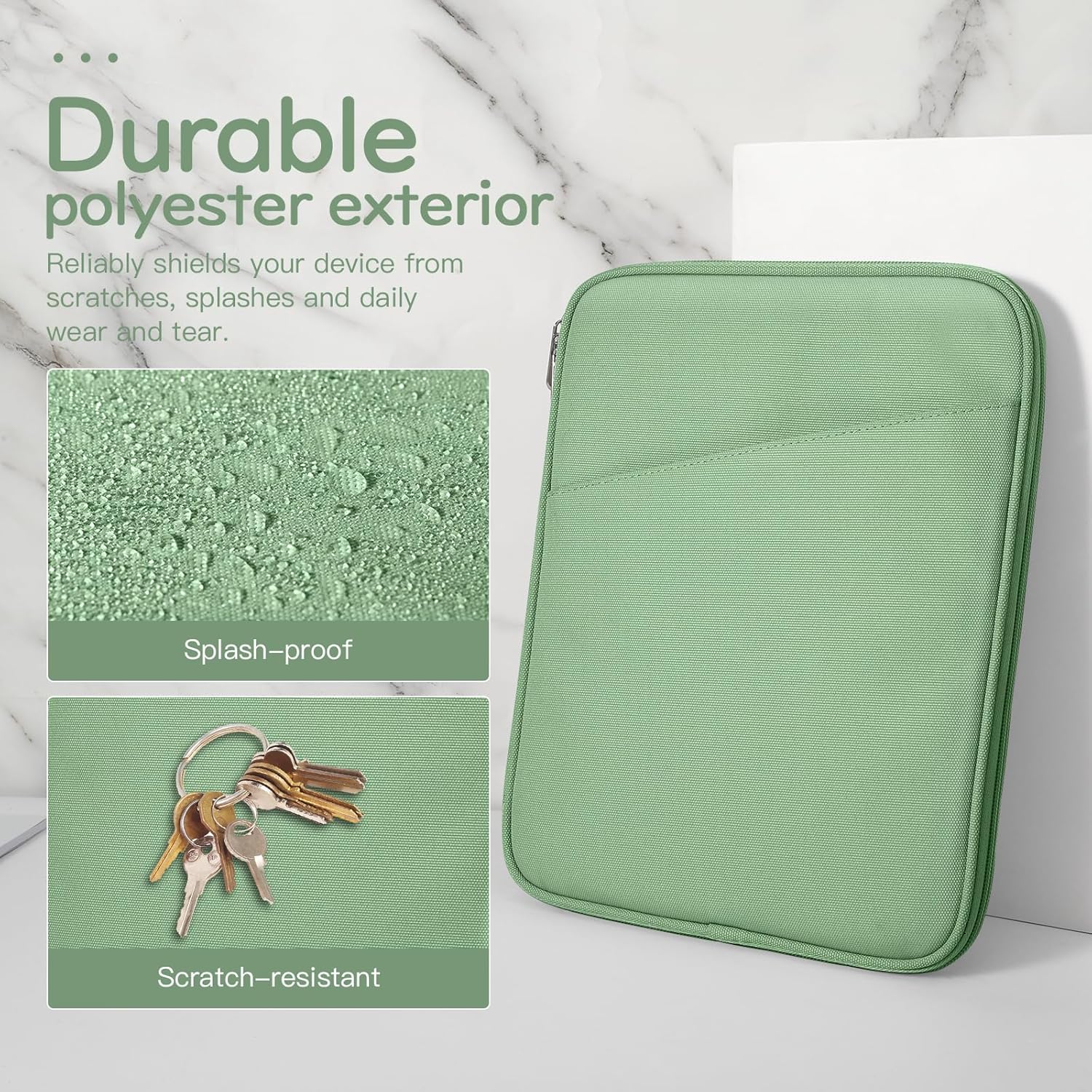 Dadanism 9-11 Inch Tablet Sleeve Bag Carrying Case for iPad (A16) 11th Gen 11", iPad 10th Gen 10.9" Air 5/4, i-Pad Air/Pro 11", i-Pad 9/8/7th, Galaxy Tab A9+ Plus 11", Remarkable 2 10.3", Dark Green - Image 4