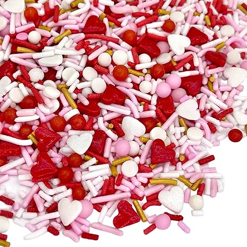 Manvscakes | Mezcla de espolvoreo para servicio de labios | Gránulos de San Valentín | Gránulos de galletas | Gránulos para pasteles | Gránulos rosa disponible en Yaxa Guatemala