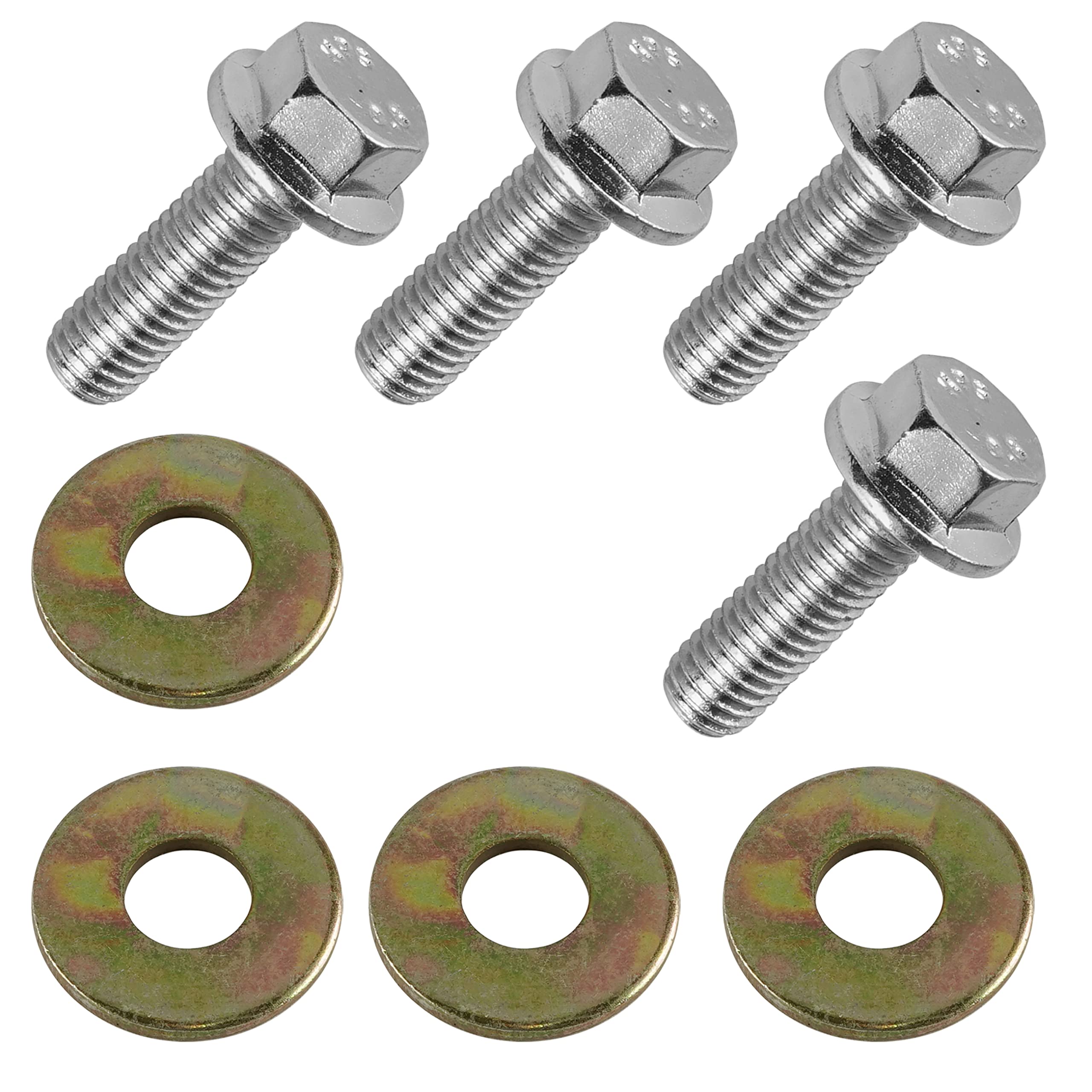 Caltric Flanged Head Bolt Screw Compatible with John Deere 19M7867 Mower Grader Loader 4X M8x25