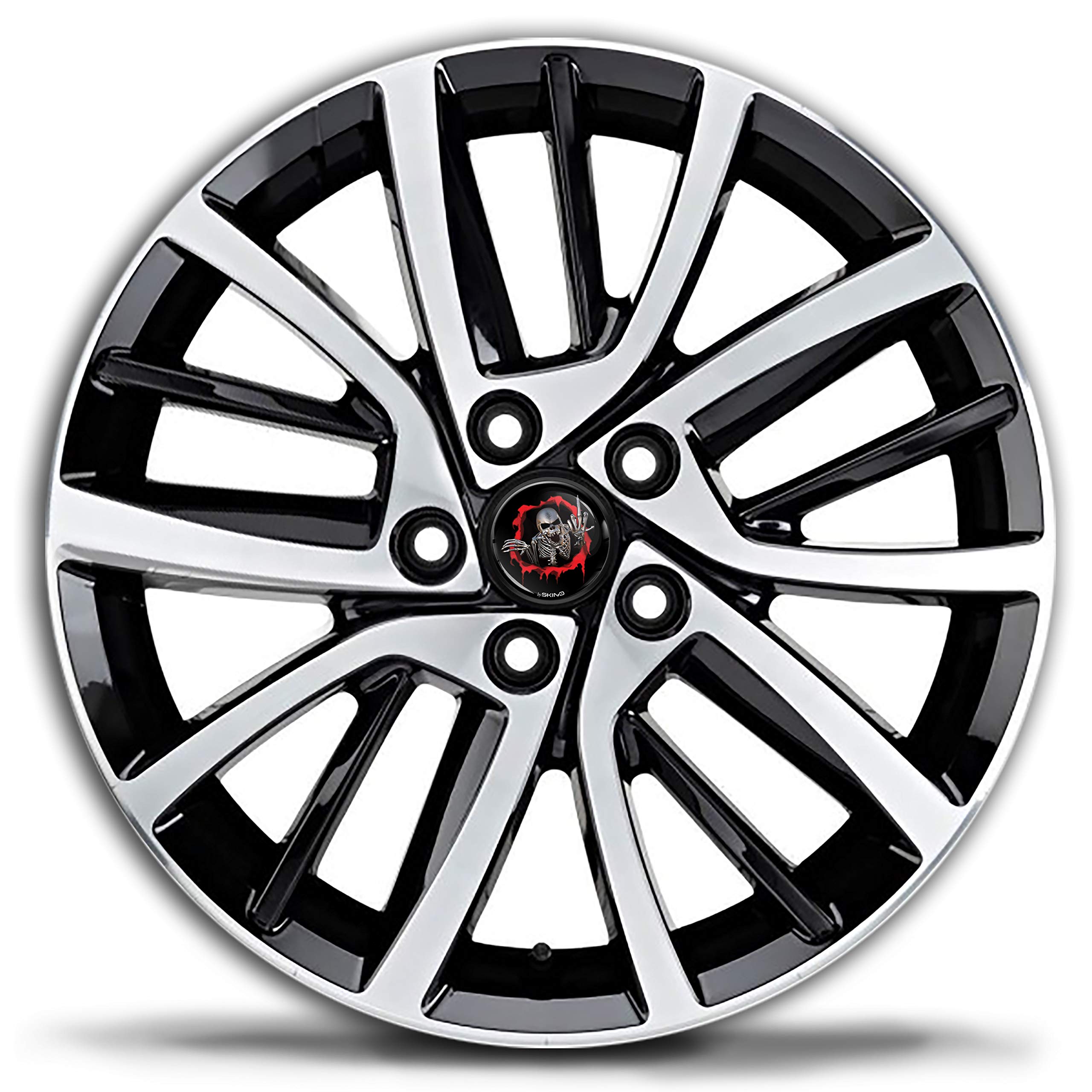 Cache-moyeux Centre Roue 65 Mm - Compatible VW, Skoda - Noir - Lot De 4 - Remplace 3B7 601 171 / 6U7 601 171 - 5