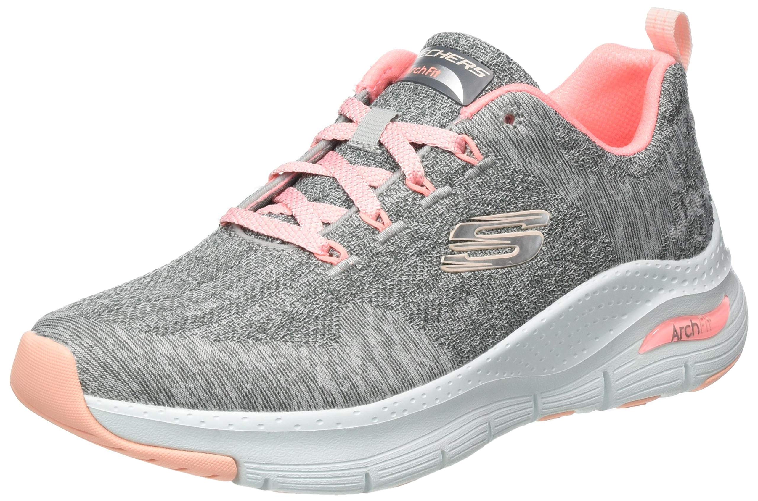 Skechers Damen Arch Fit Keep It Up Sneaker, grau
