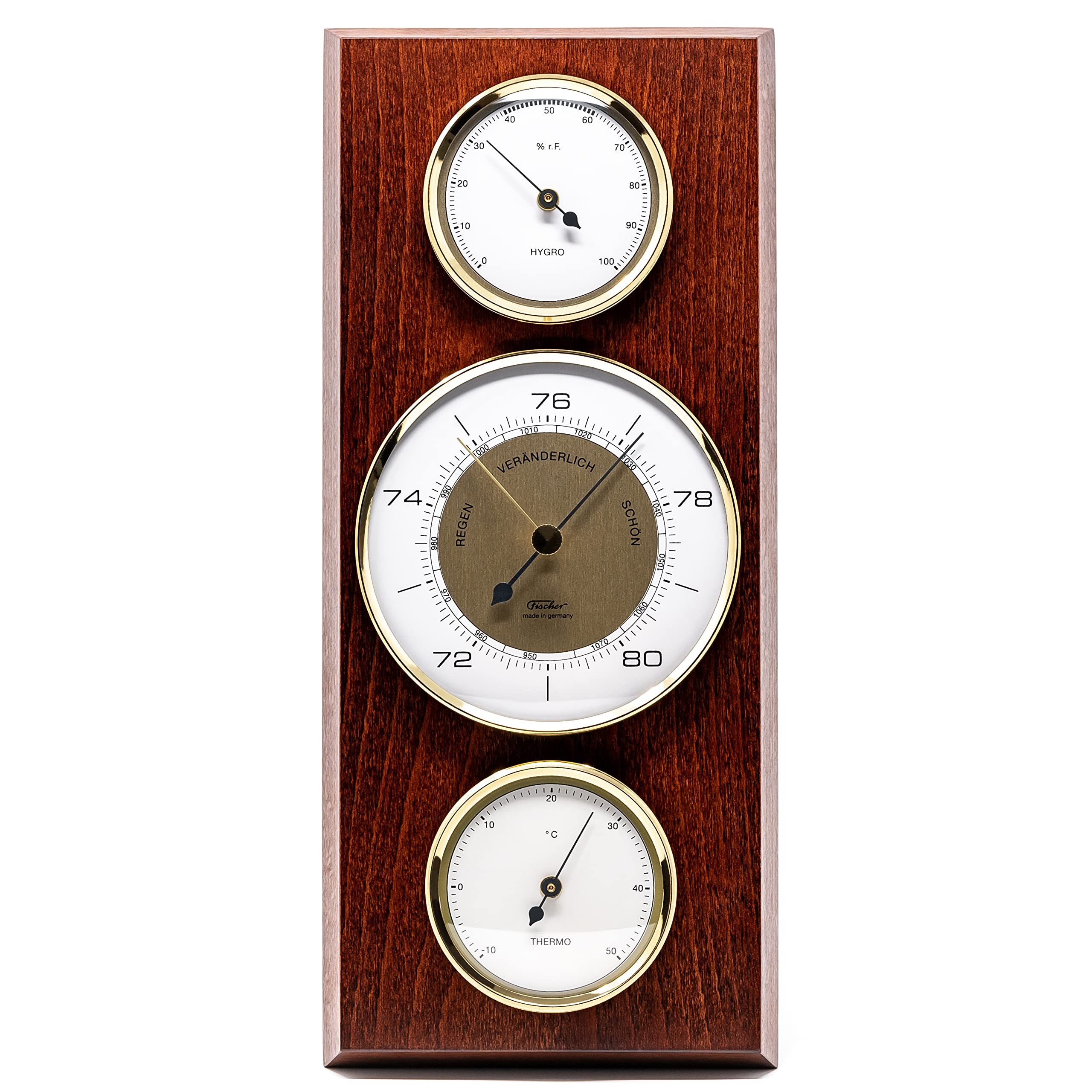Fischer 9103-22 Stacja pogodowa Wood Mahogany Kolor