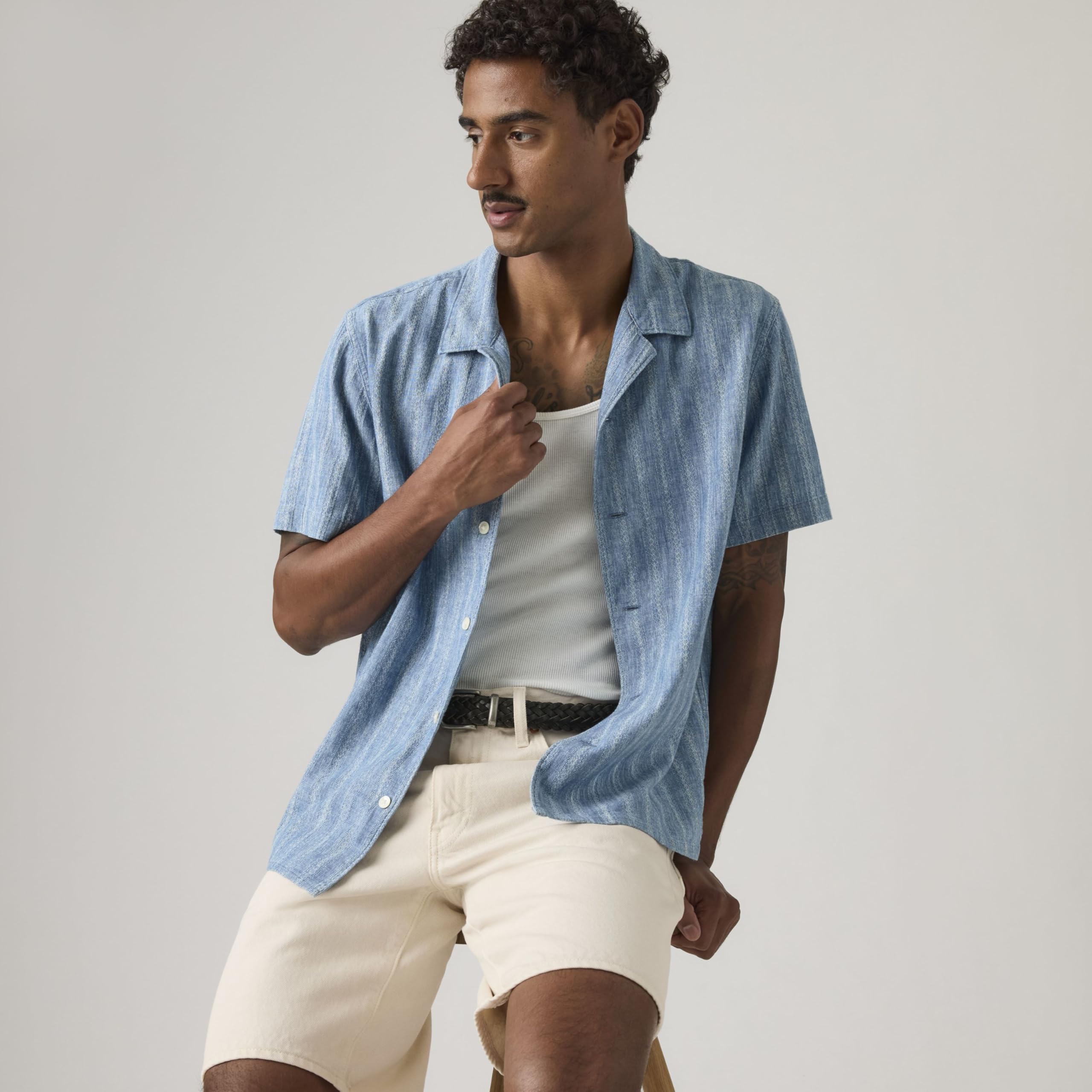 Levi's Herren Sunset No Pkt Camp Standard Hemd mit Button-Down-Kragen (1er Pack)