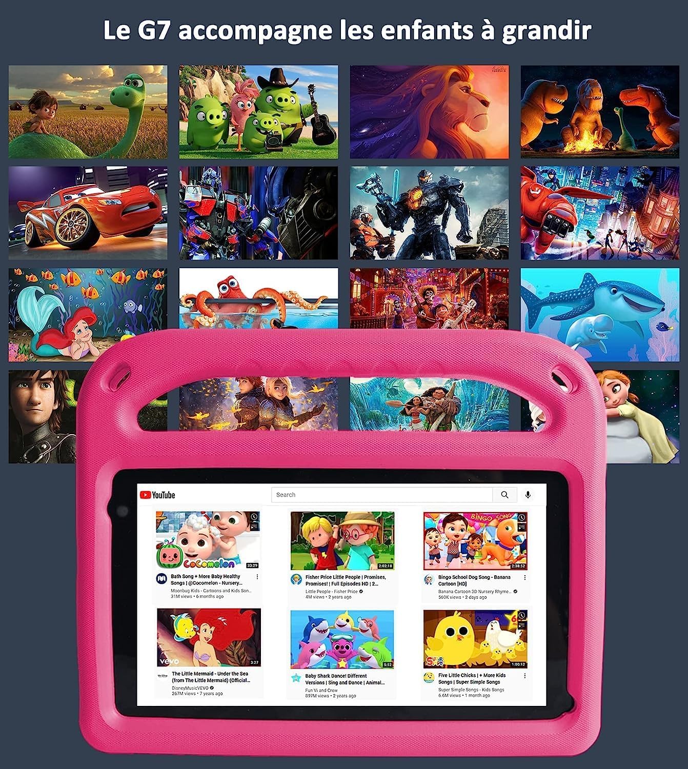 GOODTEL Tablet Bambini 7 Pollici FHD Android 13, 7 GB RAM+64 GB ROM,Bluetooth, GPS, Educazione + Giochi, Google Play, Doppia Fotocamera, Controllo Parentale, Slot MicroSD, con Custodia, Rosa GOODTEL Tablet Bambini 7 Pollici FHD Android 13, 7 GB RAM+64 GB ROM,Bluetooth, GPS, Educazione + Giochi, Google Play, Doppia Fotocamera, Controllo Parentale, Slot MicroSD, con Custodia, Rosa