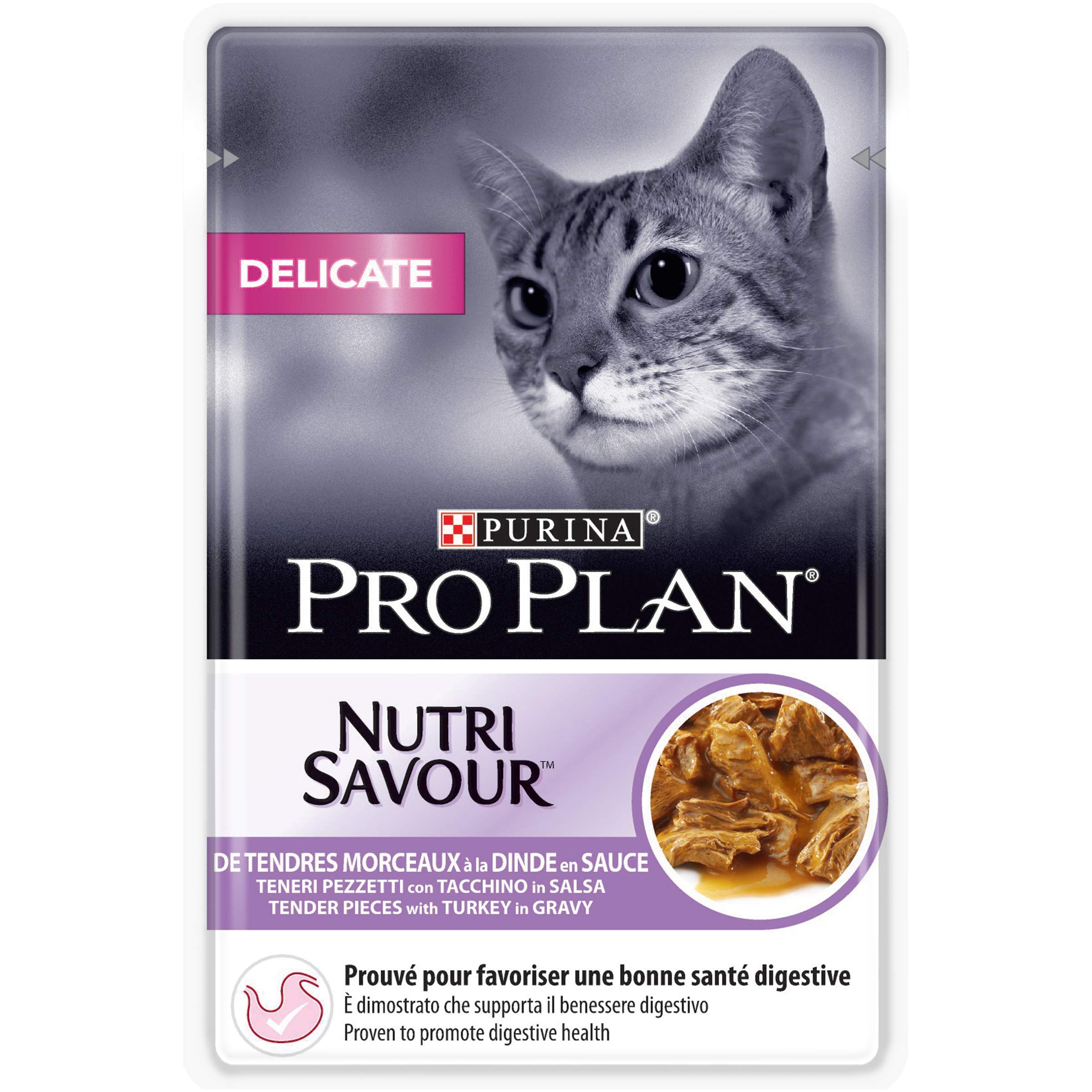 Purina Pro Plan comida húmeda para gato Delicate con Pavo en Salsa 26 x 85 gr