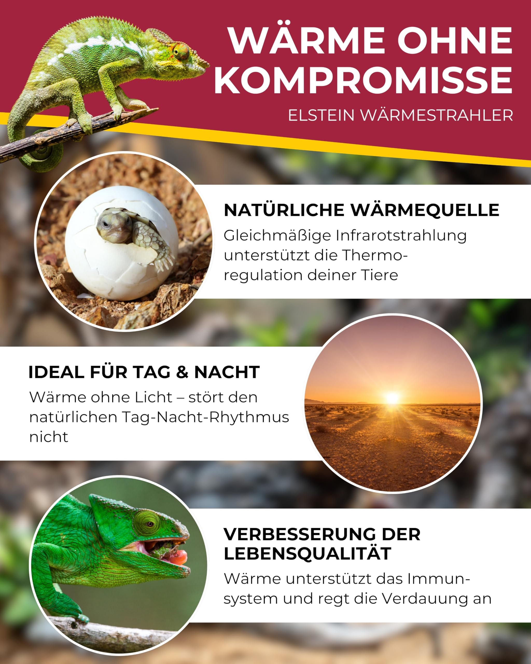 HOBBY Terraristik Elstein Strahler I IOT 90, 250 W I Keramischer Infrarot Dunkelstrahler zur Reptilien- und Insektenhaltung I Terrarium Wärmestrahler I langlebige Wärmelampe für Terrarien