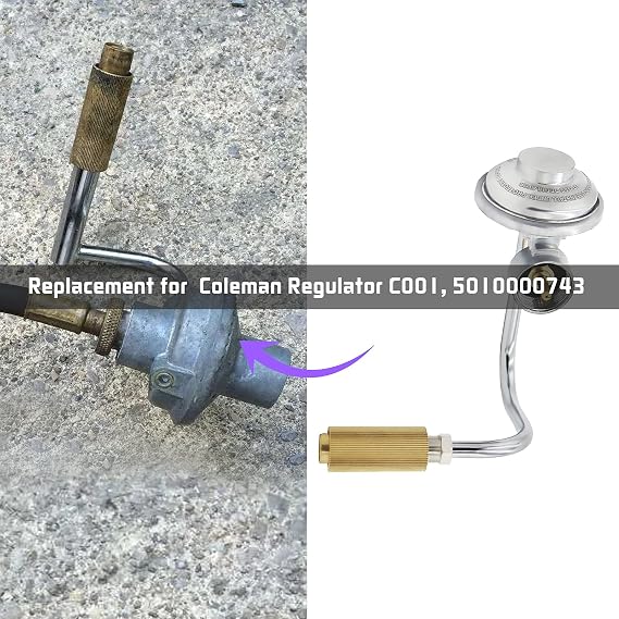 منظم غاز 1 رطل لـ Coleman Roadtrip Grill Regulator ، متوافق مع Coleman Regulator Assembly C001 ، 5010000743. 9942A5251