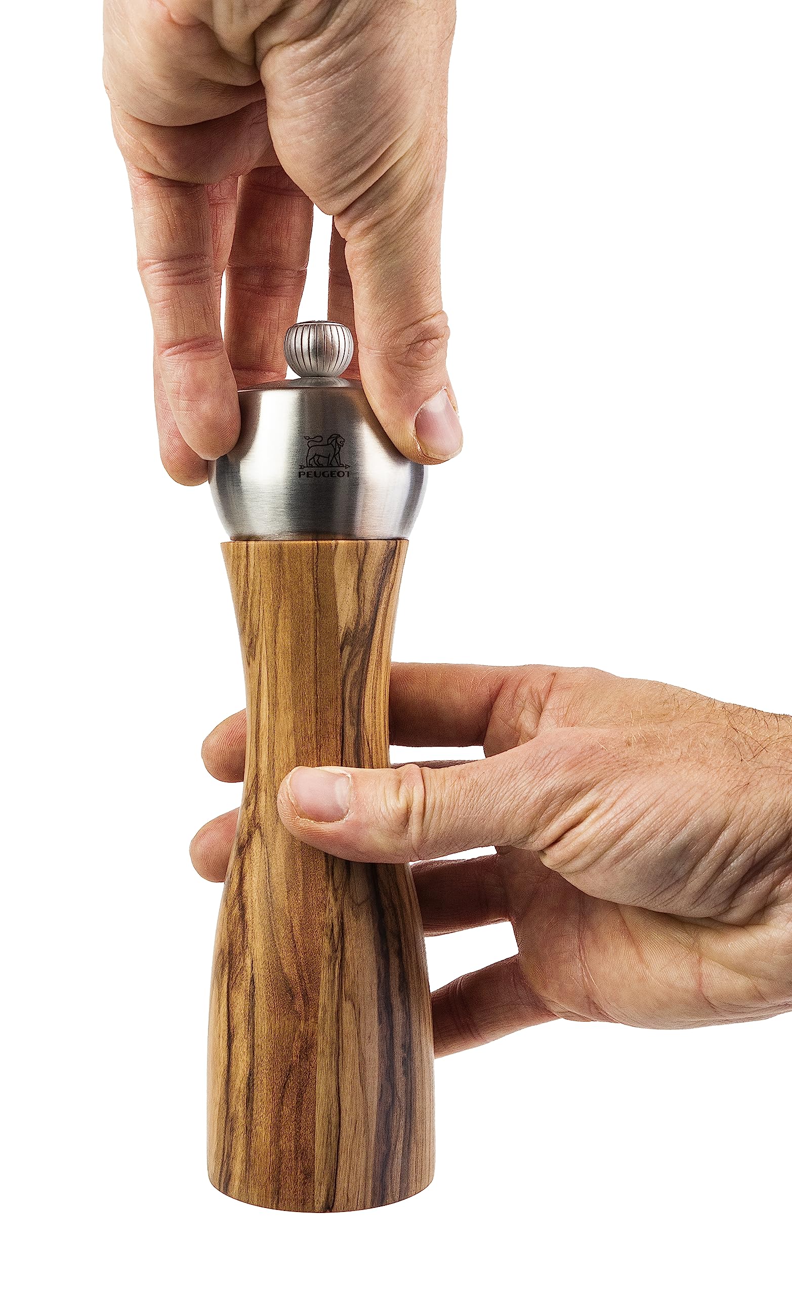 Peugeot Fidji Moulins à Sel, Bois, Olivier/Inox, 20 cm (33835)