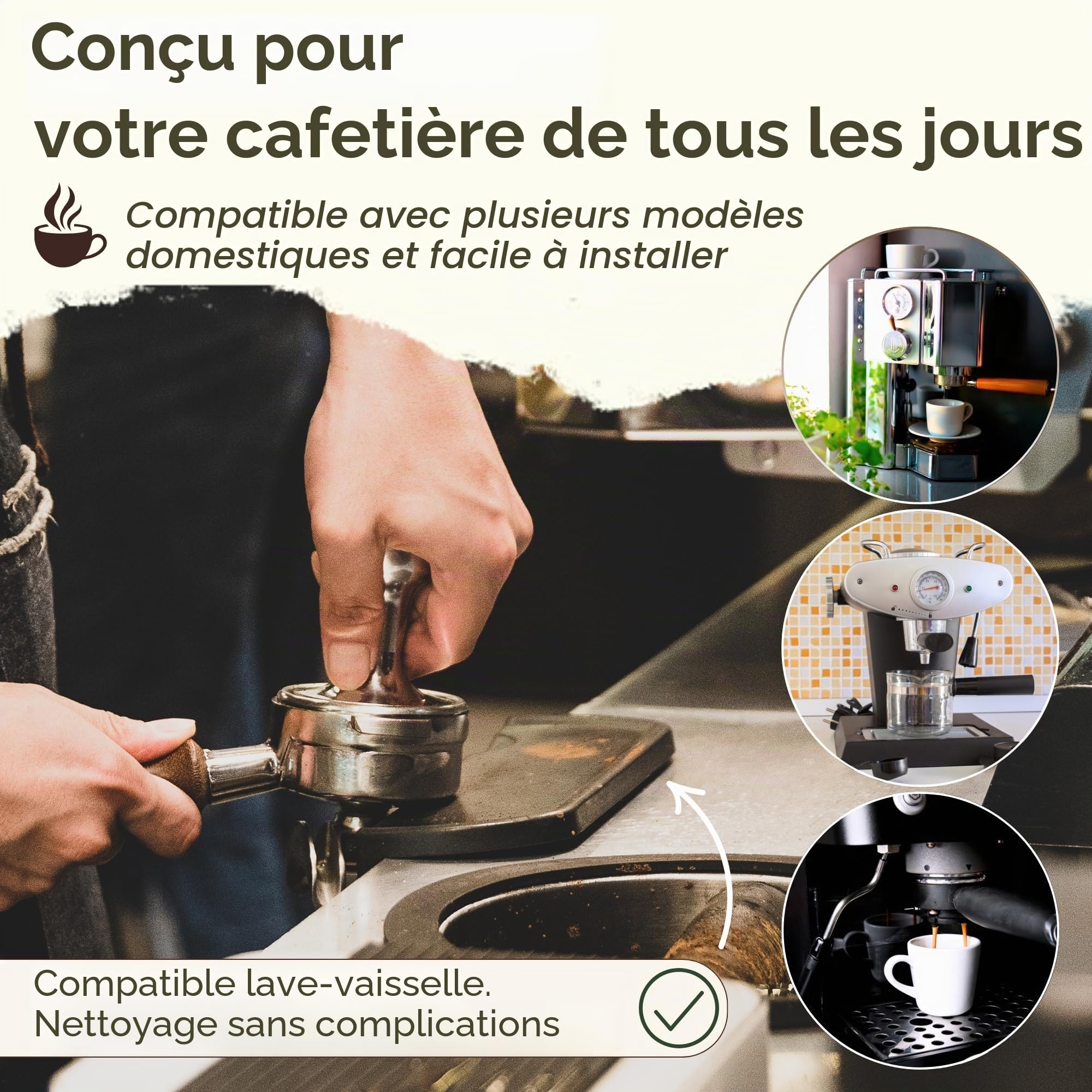 Filtre cafetière Cecotec 51 mm sous pression | Compatible avec les machines à café Cecotec, Delonghi, Ufesa et Breville | Lot de 2 ou 3 bols | Power Espresso 20 (set 2 filtres (1 et 2