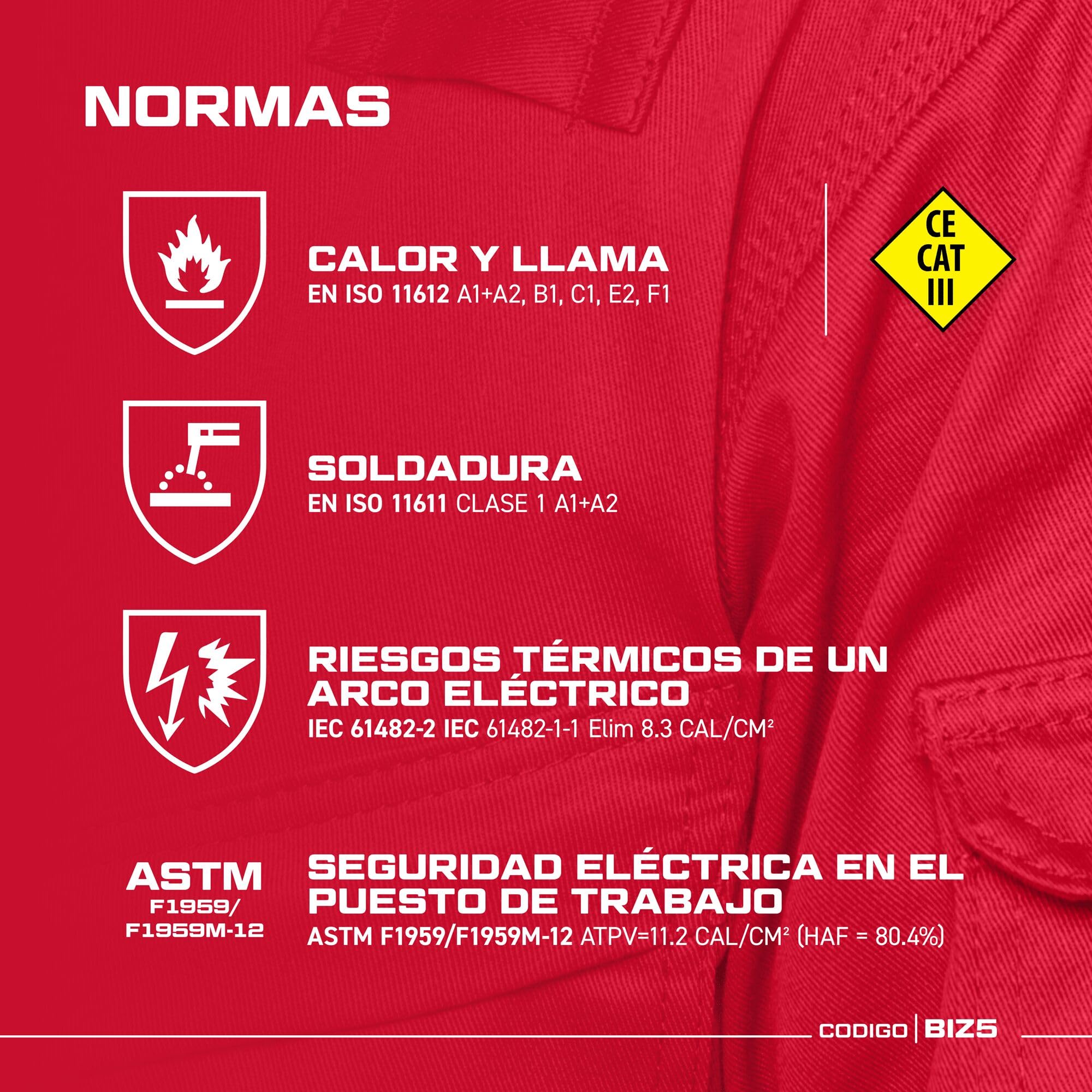 Portwest BIZ5 Mono Reflectante Resistente Al Fuego Para Hombres Bizweld Iona FR Azul Marino, L