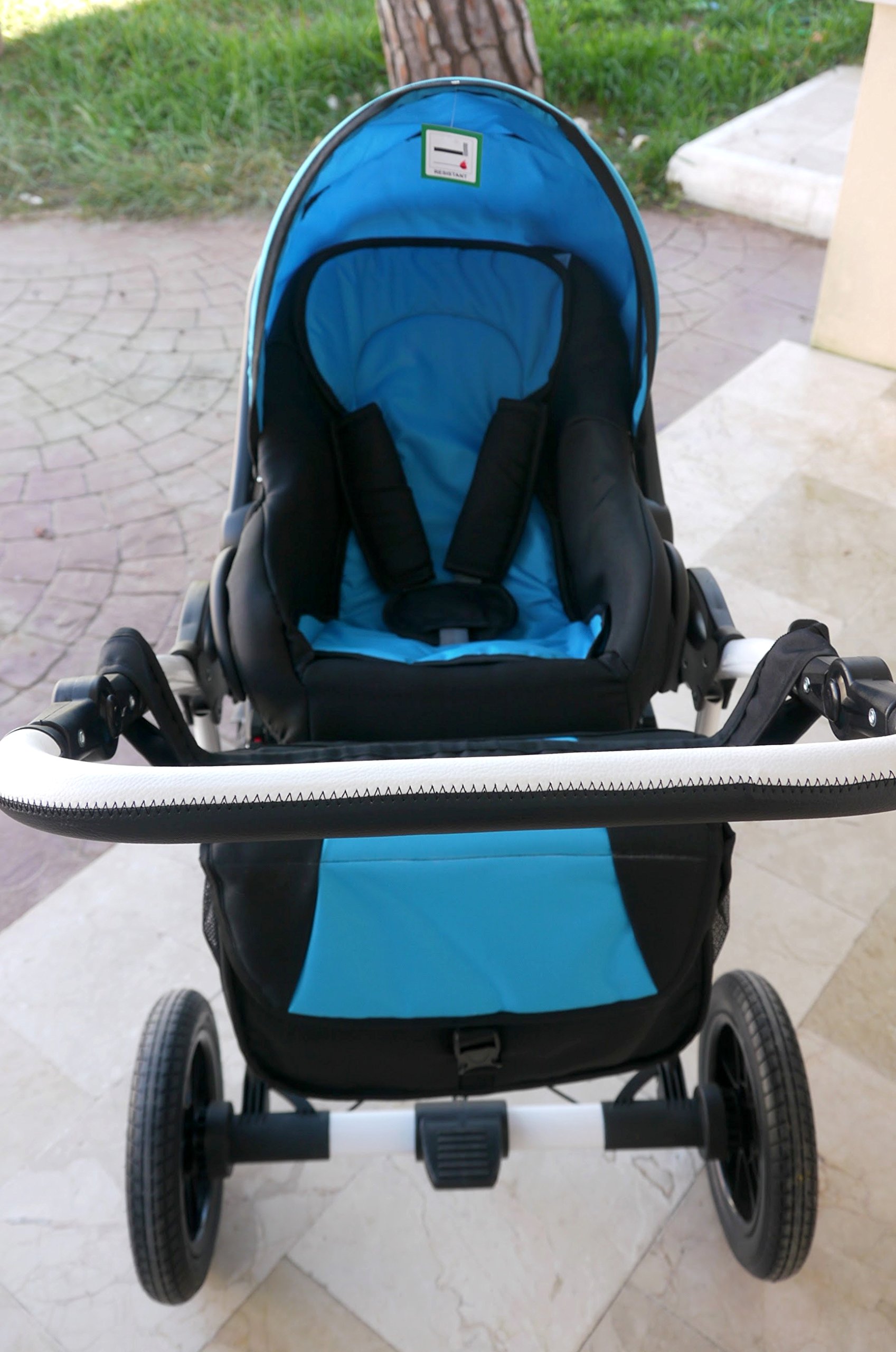 Cochecito bebe 3 piezas X-Trall. Negro + azul
