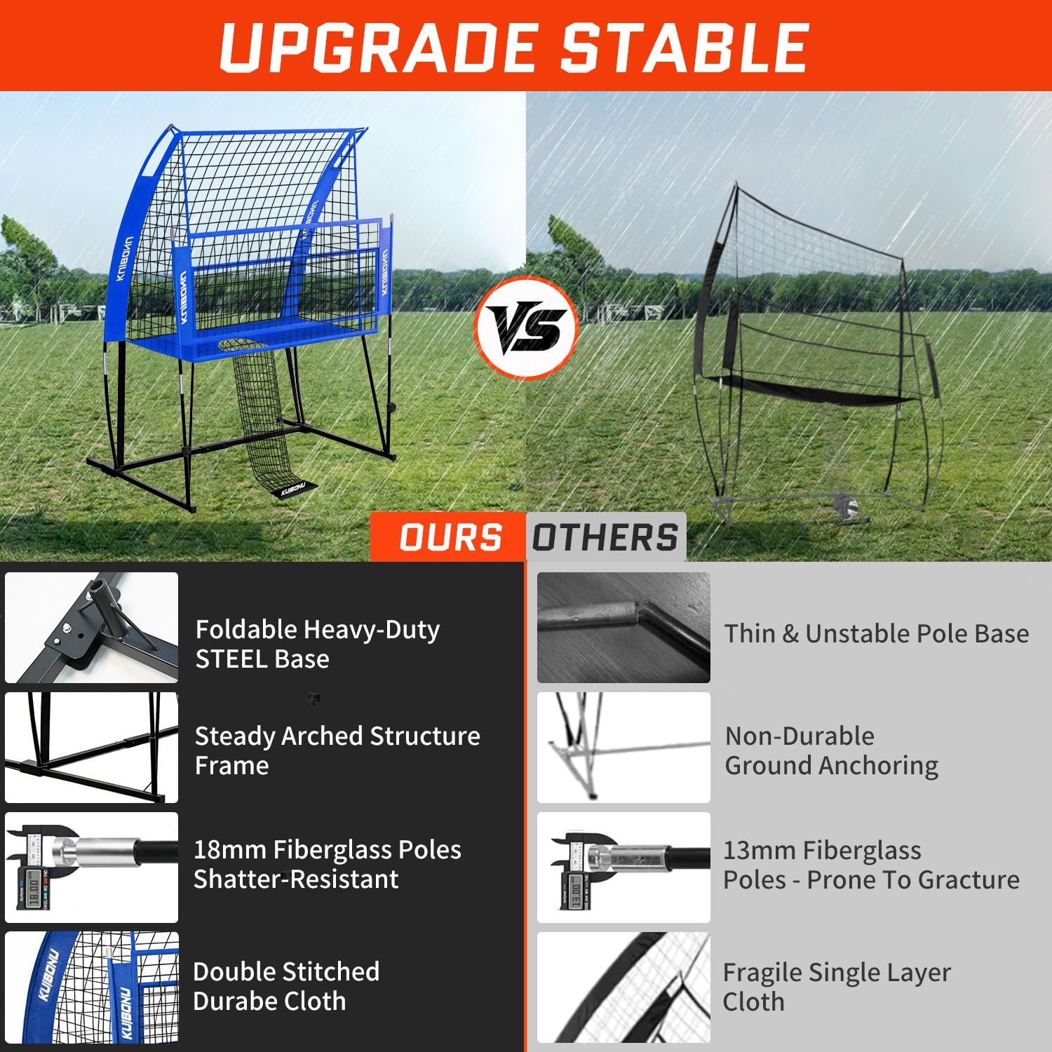Volleyball Training Net System, Volleyball Training Equipment with Freely Height-Adjustable for Backyard, Volleyball Practice Net for Serving Setting Spiking, Includes Ball Kit and Carry Bag
