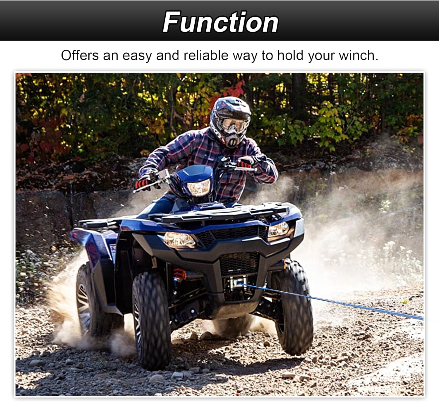 ATV Winch Mounting Bracket with 4 7/8"(124MM) Winch Roller Fairlead Cable Guide for 2000-3500 LBS Compatible with Suzuki King Quad 450 500 700 750 2005-2022