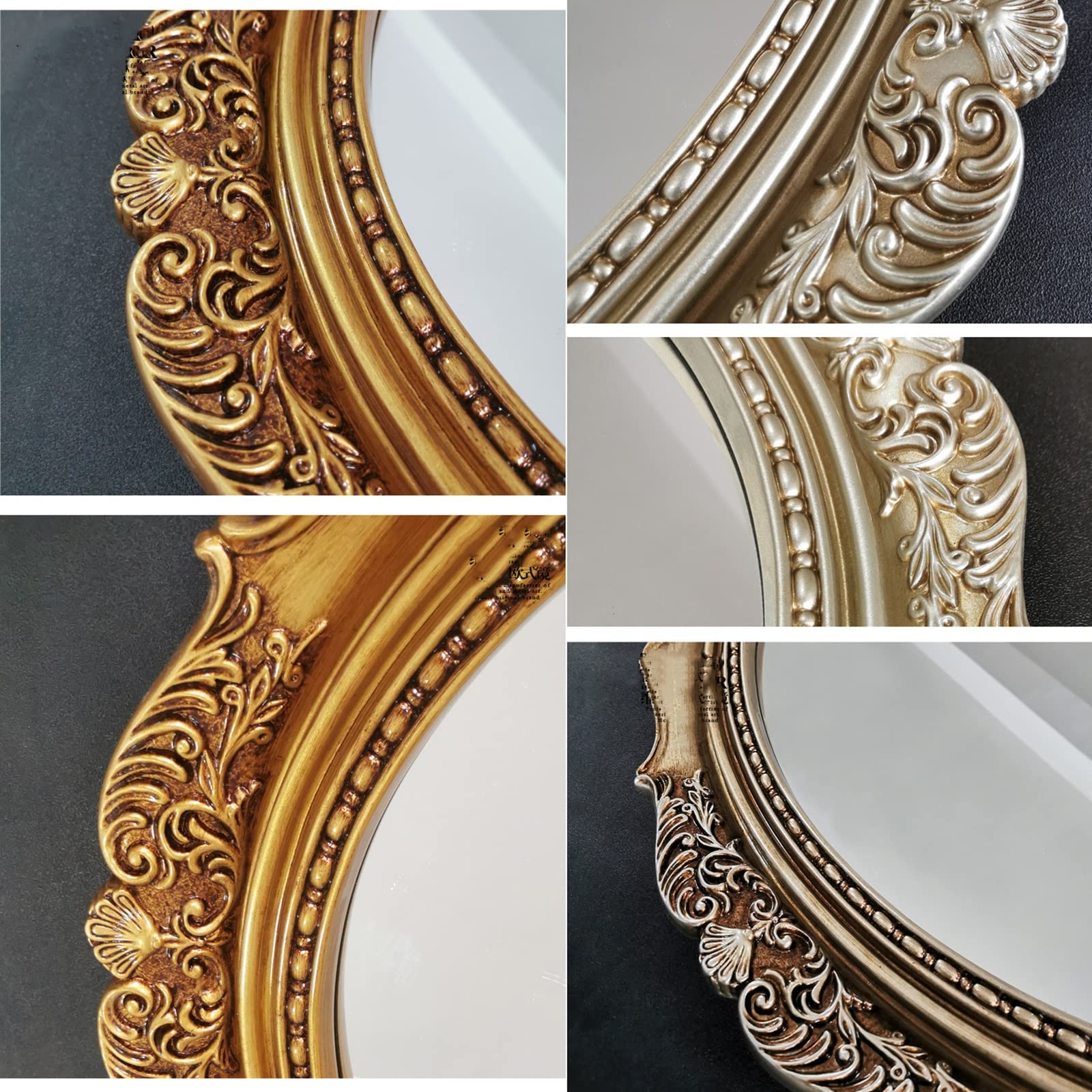 Amazon.co.jp: ヴィンテージオーバルウォールミラー、60X78cm大型バス