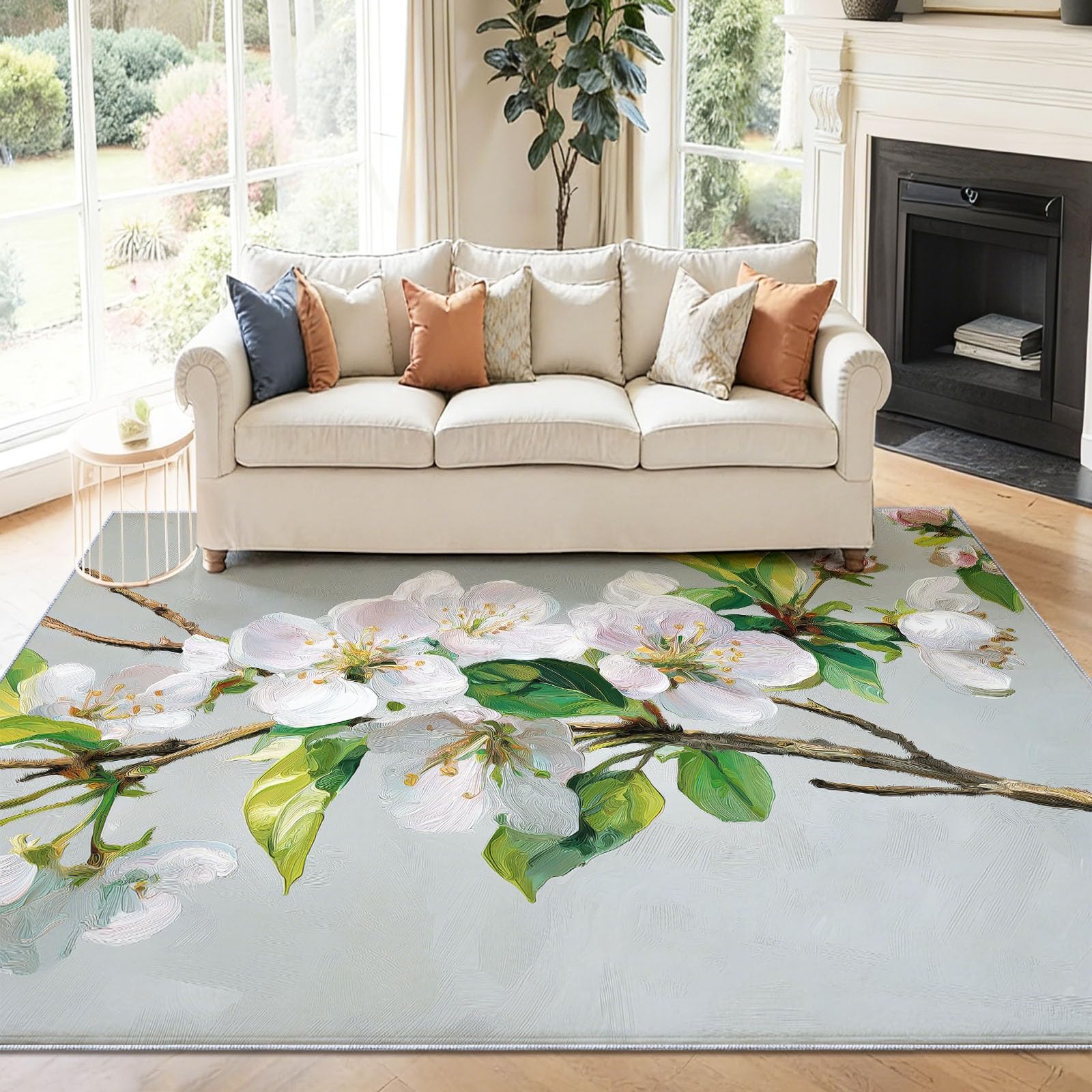 Tapis salon moderne anti glisse et lavable pour animaux