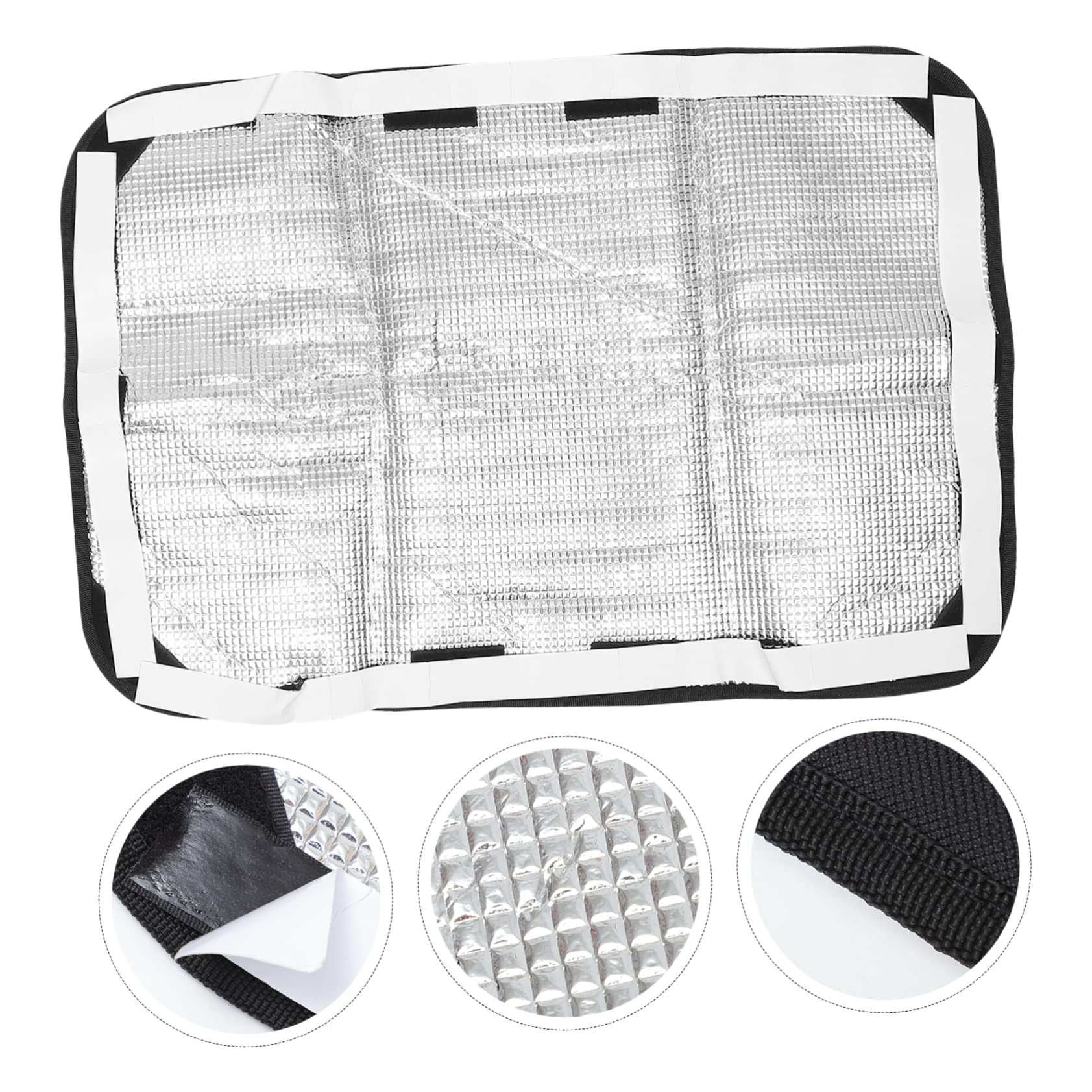 Ciieeo Housse de Protection Film Aluminium pour et pour Fenêtre et Porte de Camping-car Installation Facile 2pcs en Tissu Oxford Argenté Rangement Pratique Voyage en Plein Air