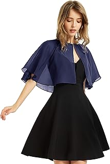 Women's Soft Chiffon Shawl Wraps Shrug for Evening Dress Wedding Cape Bolero Flapper Cover Up - Buy now