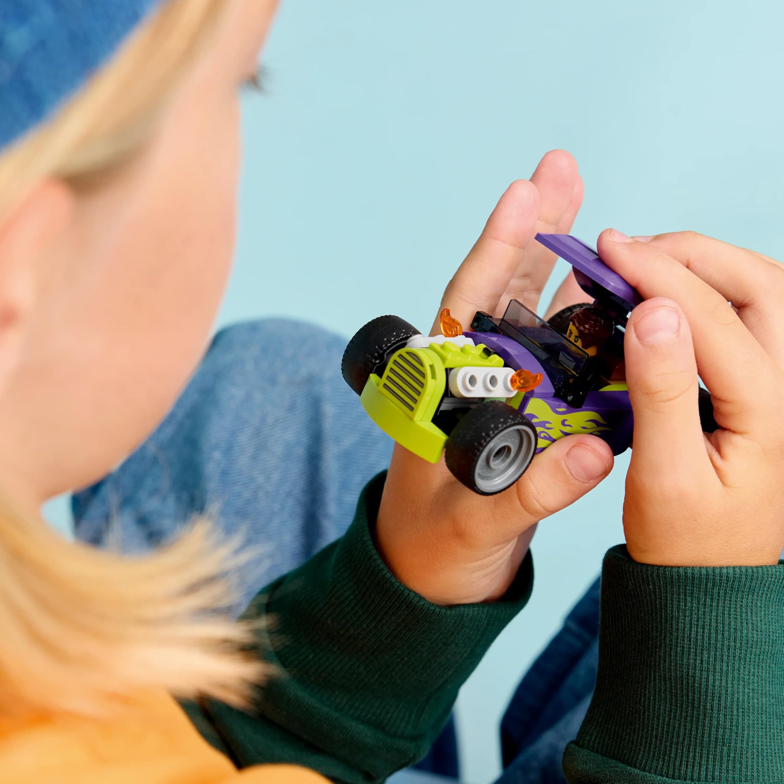 LEGO City Hot Rod, samochód wyścigowy, zabawka dla dzieci od 5 lat, wyścigówka i minifigurka kierowcy, pomysł na prezent dla 5-latka na urodziny, klocki dla chłopca i upominek dla dziewczynki 60485