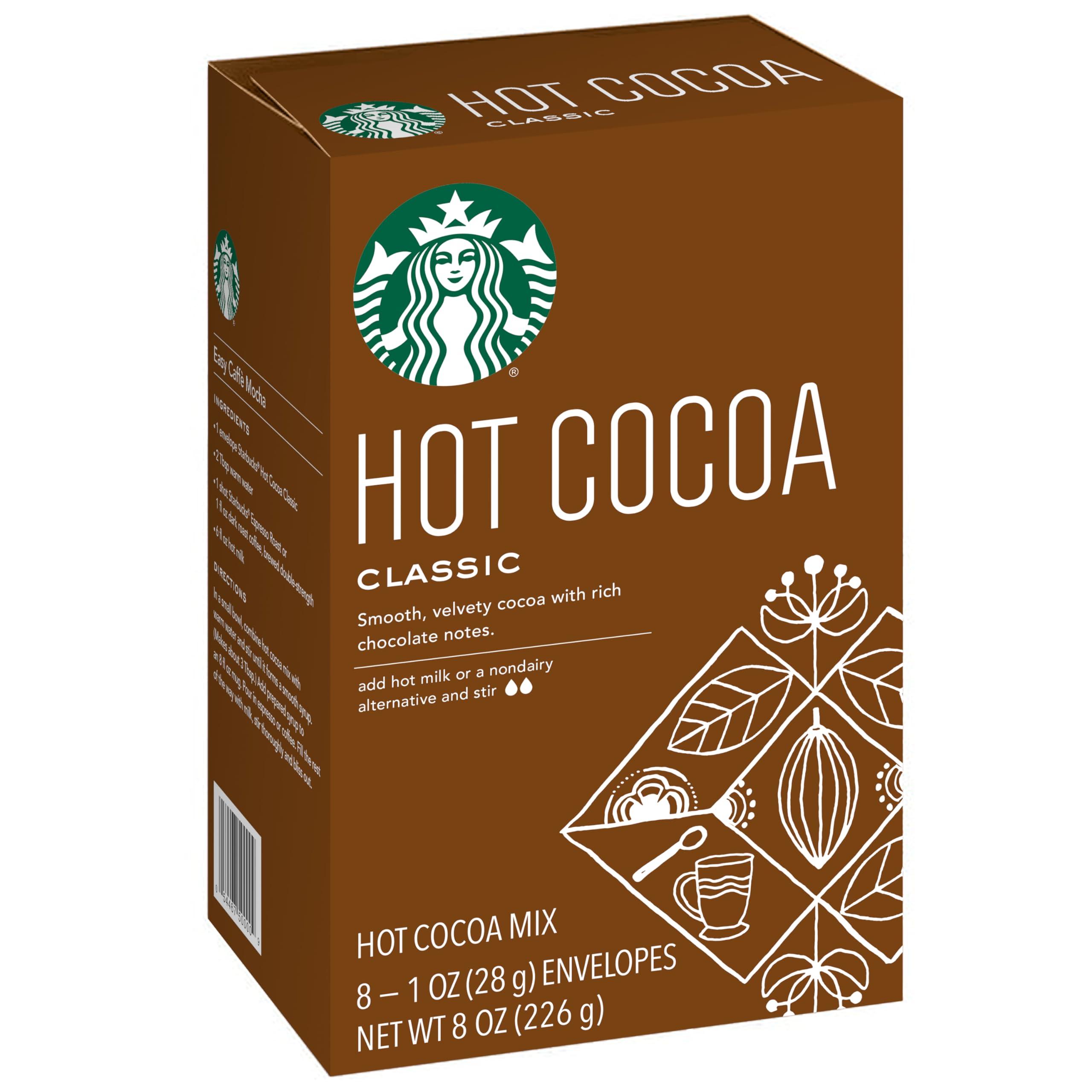 CLASSIC POWDER HOT COCOA MIX ENVELOPE IN BOX 8 SERVINGS 8 OZ - 0054467500001
