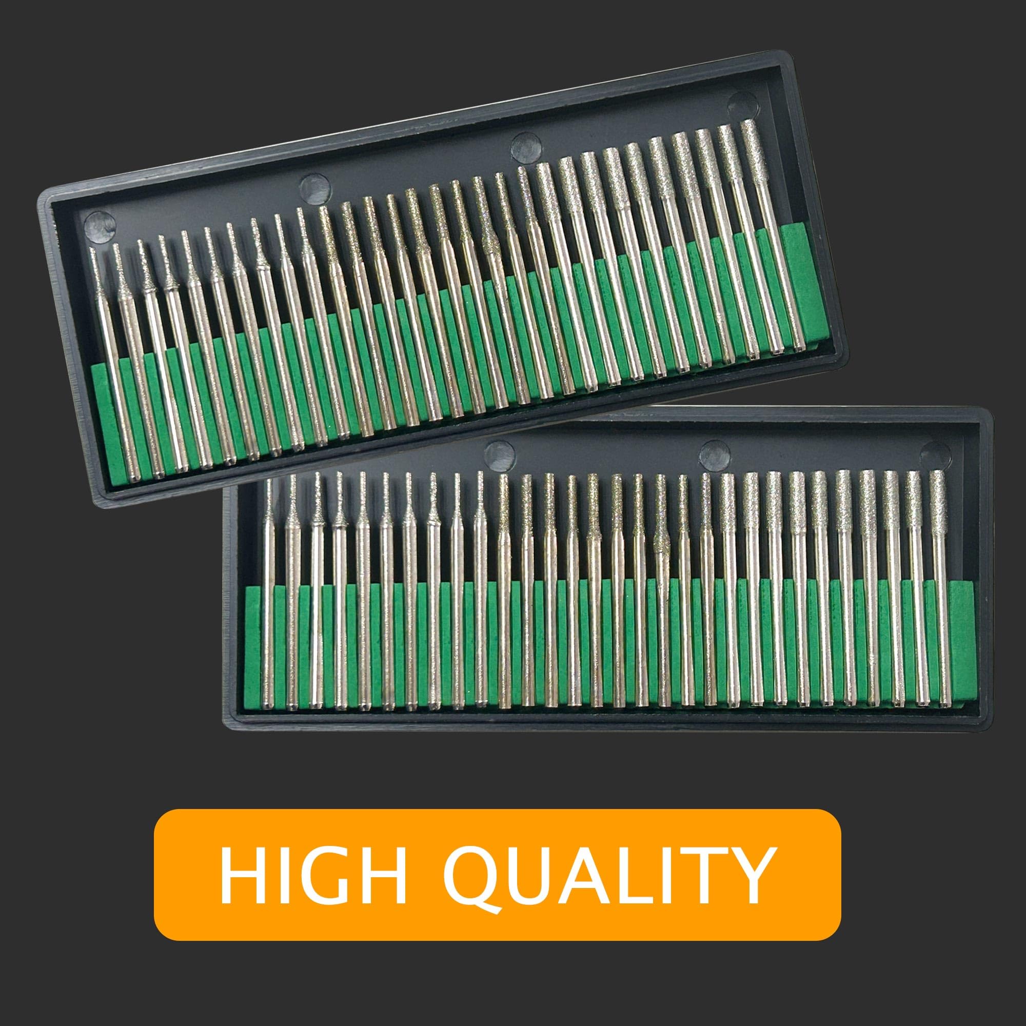 30Pcs Diamond Drill Bit Set For Dremel - 1mm/2mm/3mm Tips, 1/8" Shank For Glass, Stone, Jewelry Making - View #3