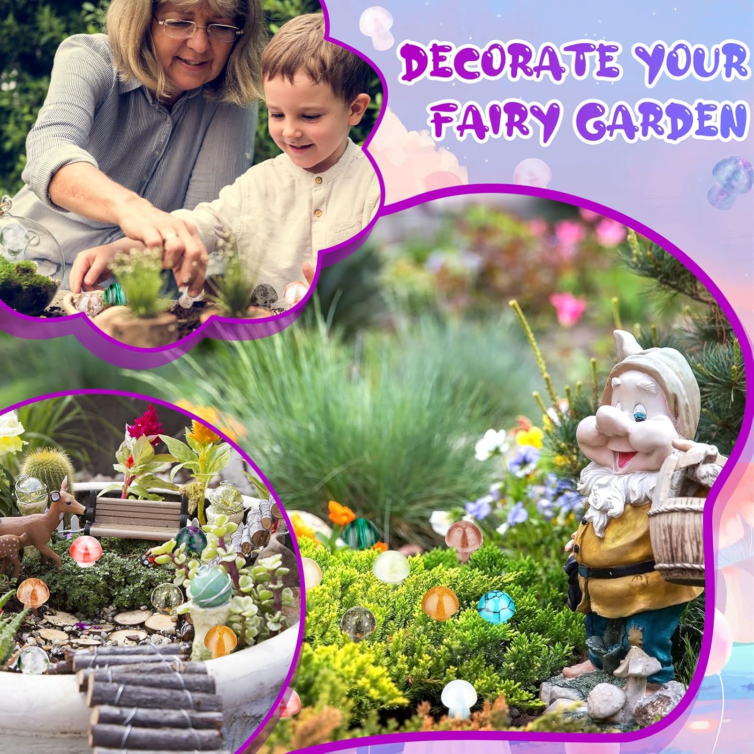 Fumete 50 Pcs Crystal Mushroom Sculpture Decor Bulk Cute Mini Mushroom Crystals Hand Carved Polished Healing Mushroom Shape Crystals Gemstone Mini Quartz Mushroom for Witchcraft Supplies Meditation